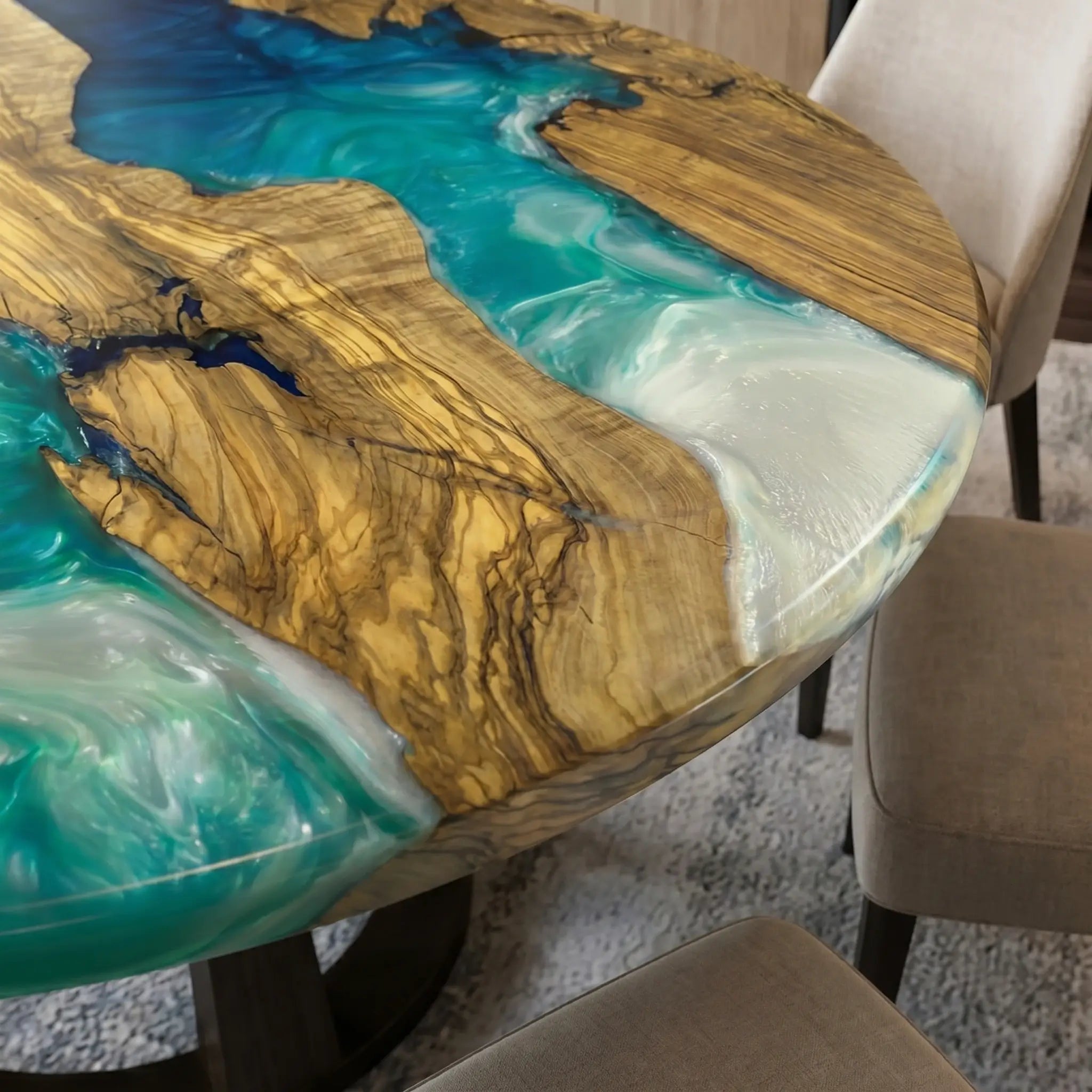Custom-Olive-Epoxy-Resin-Round-Coffee-Table-Blue-Resin-ORM-17-20