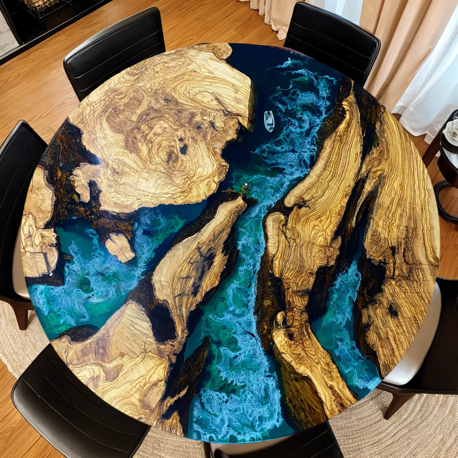 custom-olive-epoxy-resin-round-coffee-table-blue-waves-olt-30-72