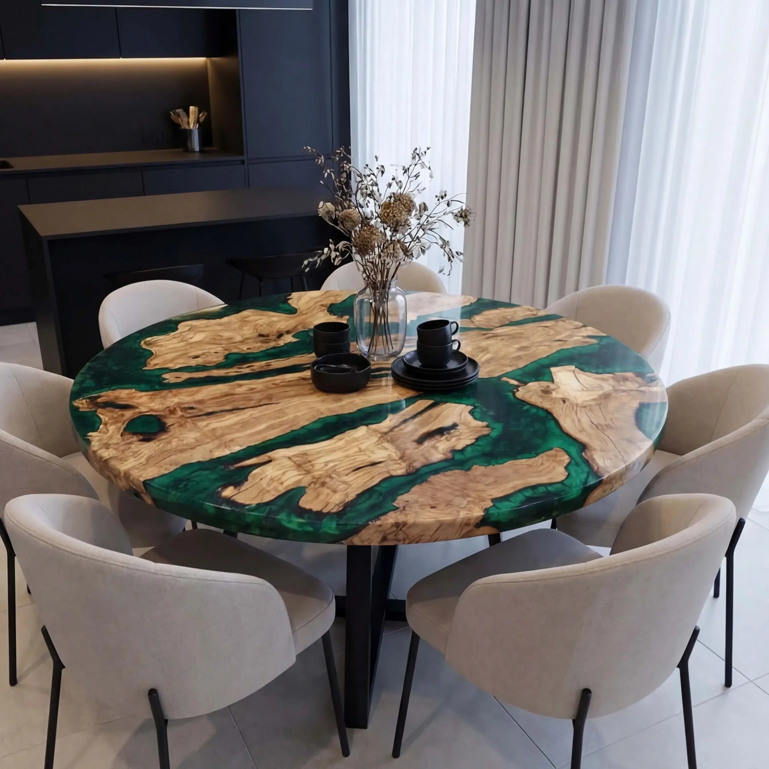 Custom-Olive-Epoxy-Resin-Round-Coffee-Table-Green-Resin-ORT-55-18