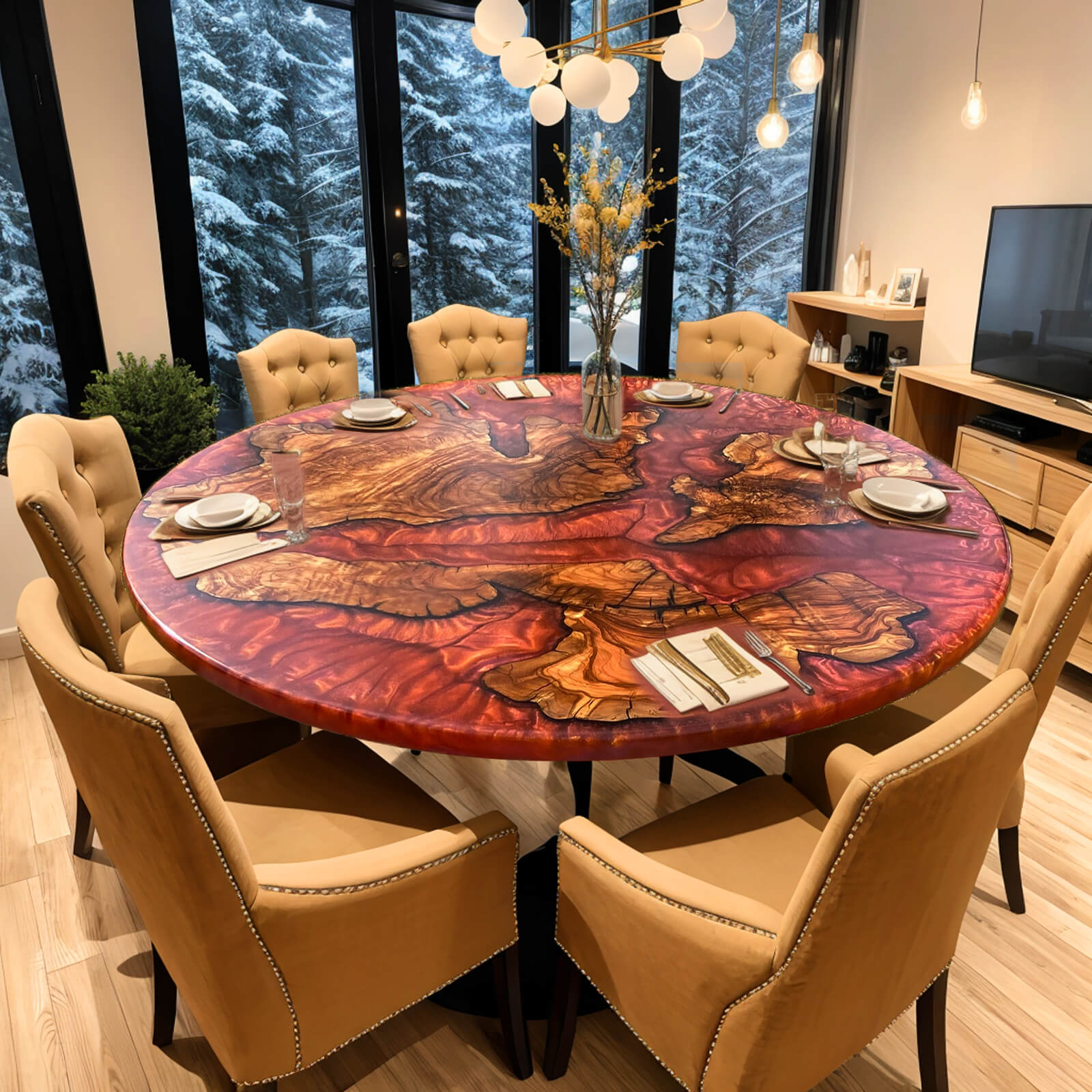 custom-olive-epoxy-resin-round-coffee-table-red-resin-orm-15-45