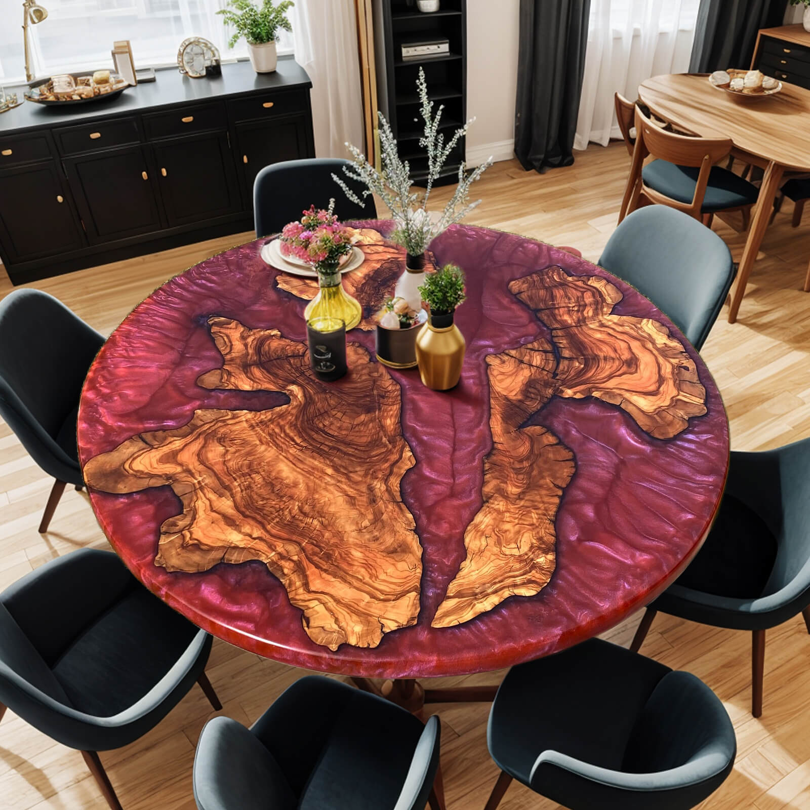 custom-olive-epoxy-resin-round-coffee-table-red-resin-orm-15-55