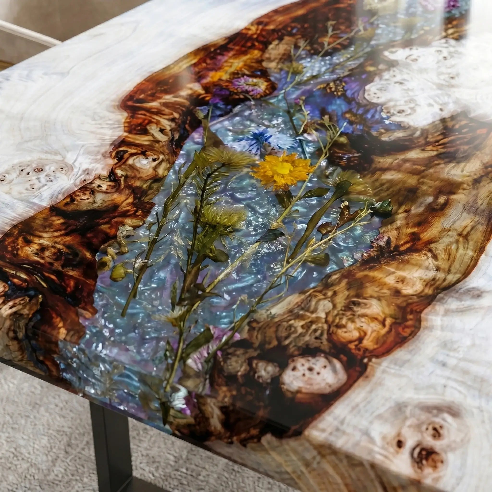 Custom-Poplar-Epoxy-Resin-Rectangular-Flower-Coffee-Table-Ice-Crack-Resin-ERR-31-19