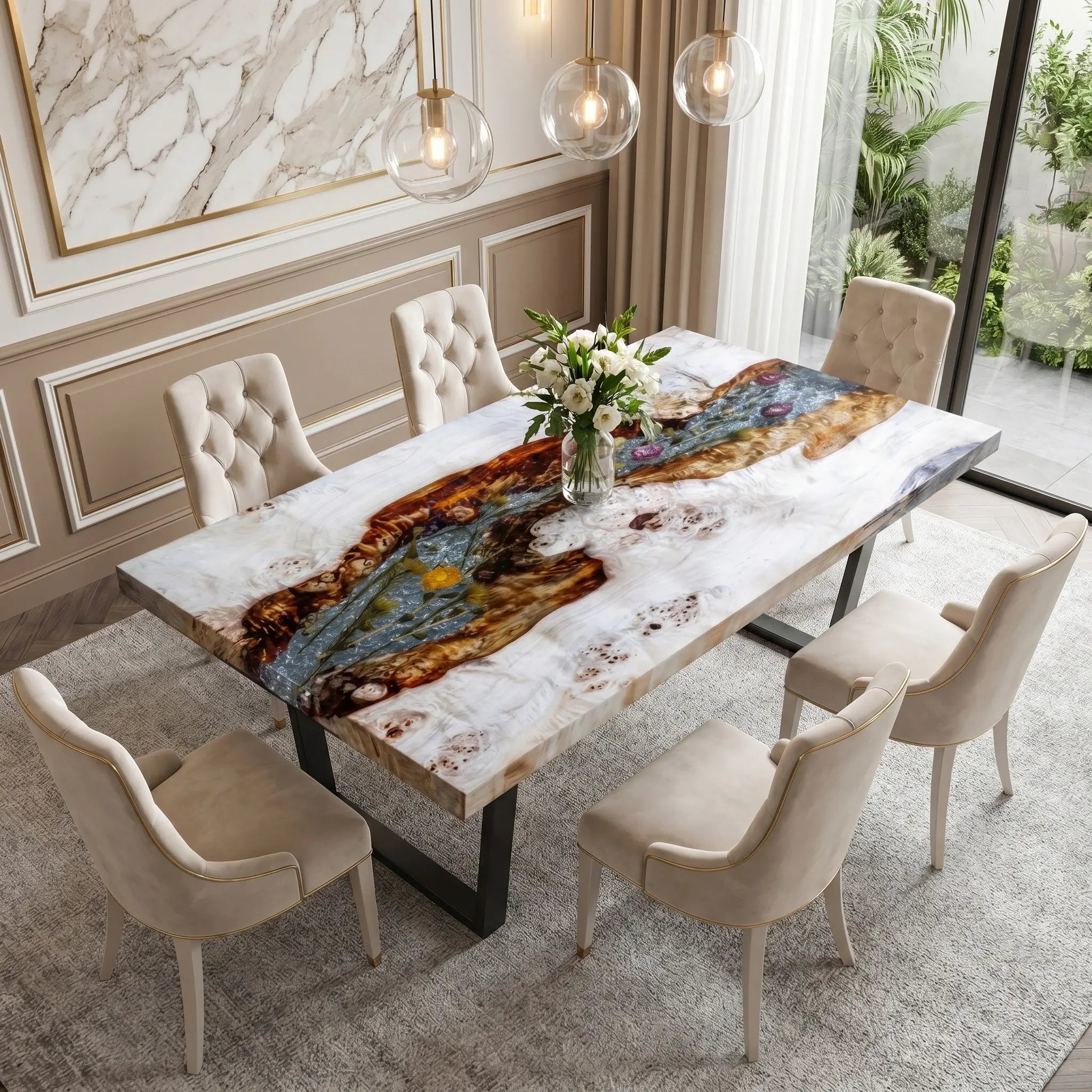 Custom-Poplar-Epoxy-Resin-Rectangular-Flower-Coffee-Table-Ice-Crack-Resin-ERR-31-22