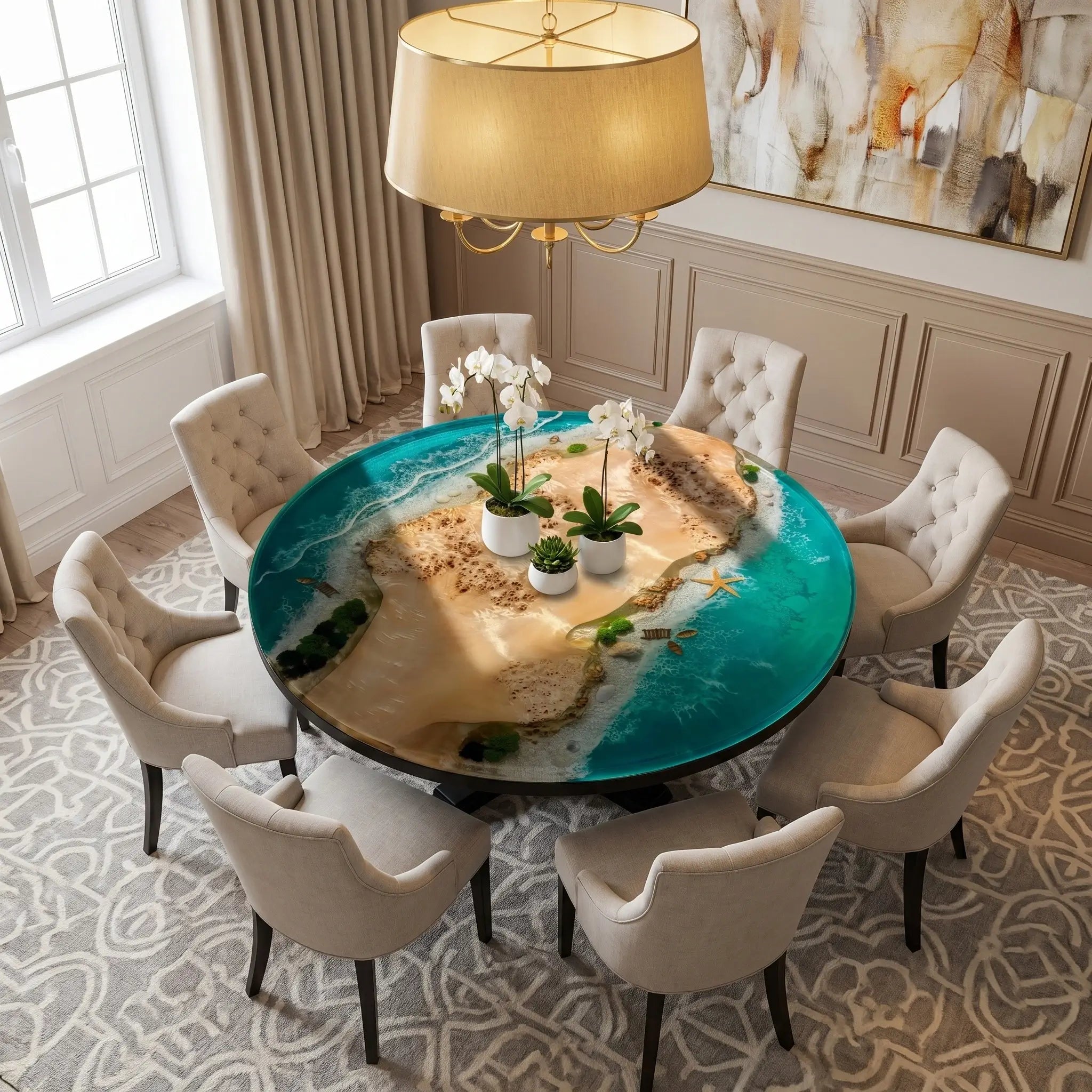 Custom-Poplar-Epoxy-Resin-Round-Coffee-Table-Blue-Resin-ORT-61-19