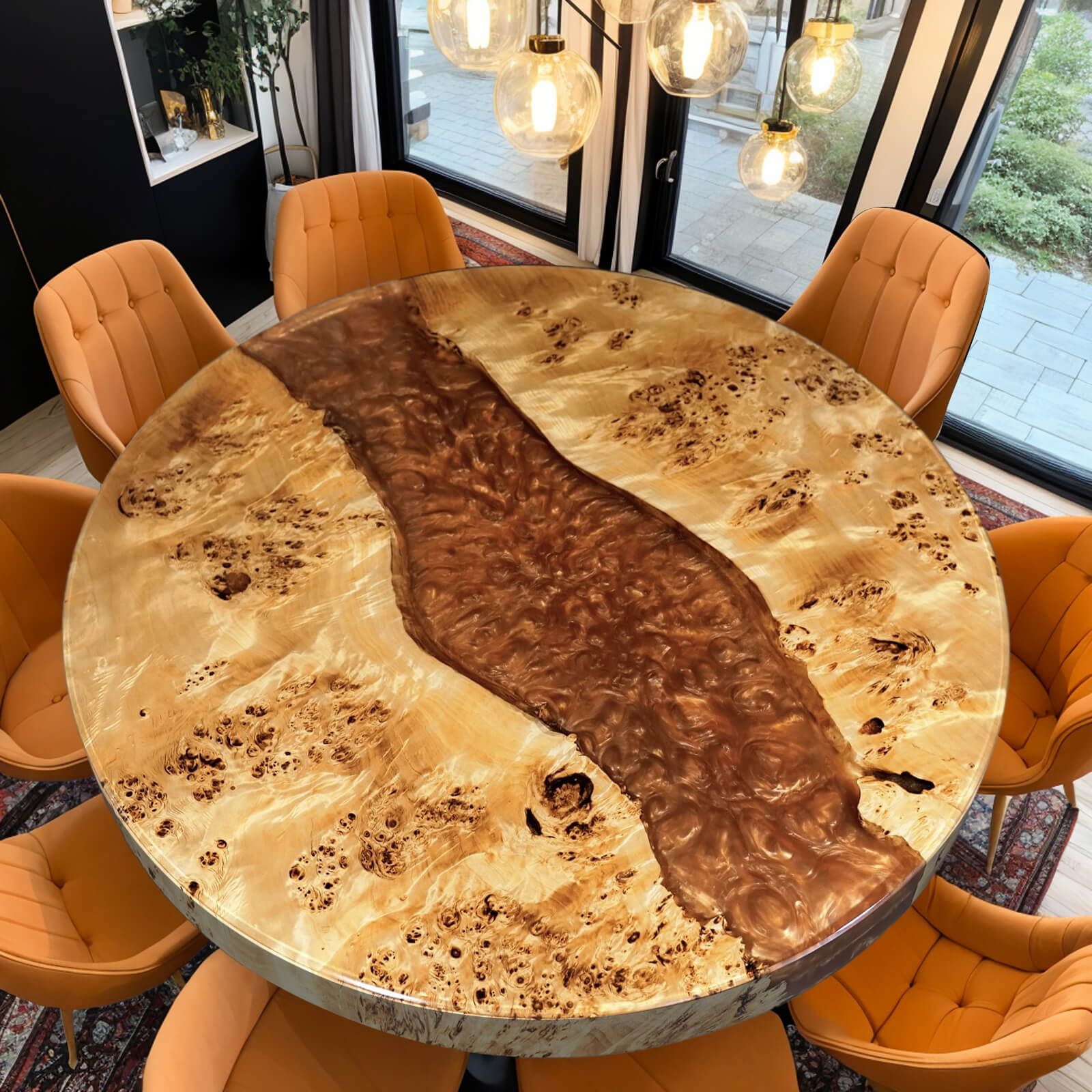 custom-poplar-epoxy-resin-round-coffee-table-orange-resin-prt-92-6