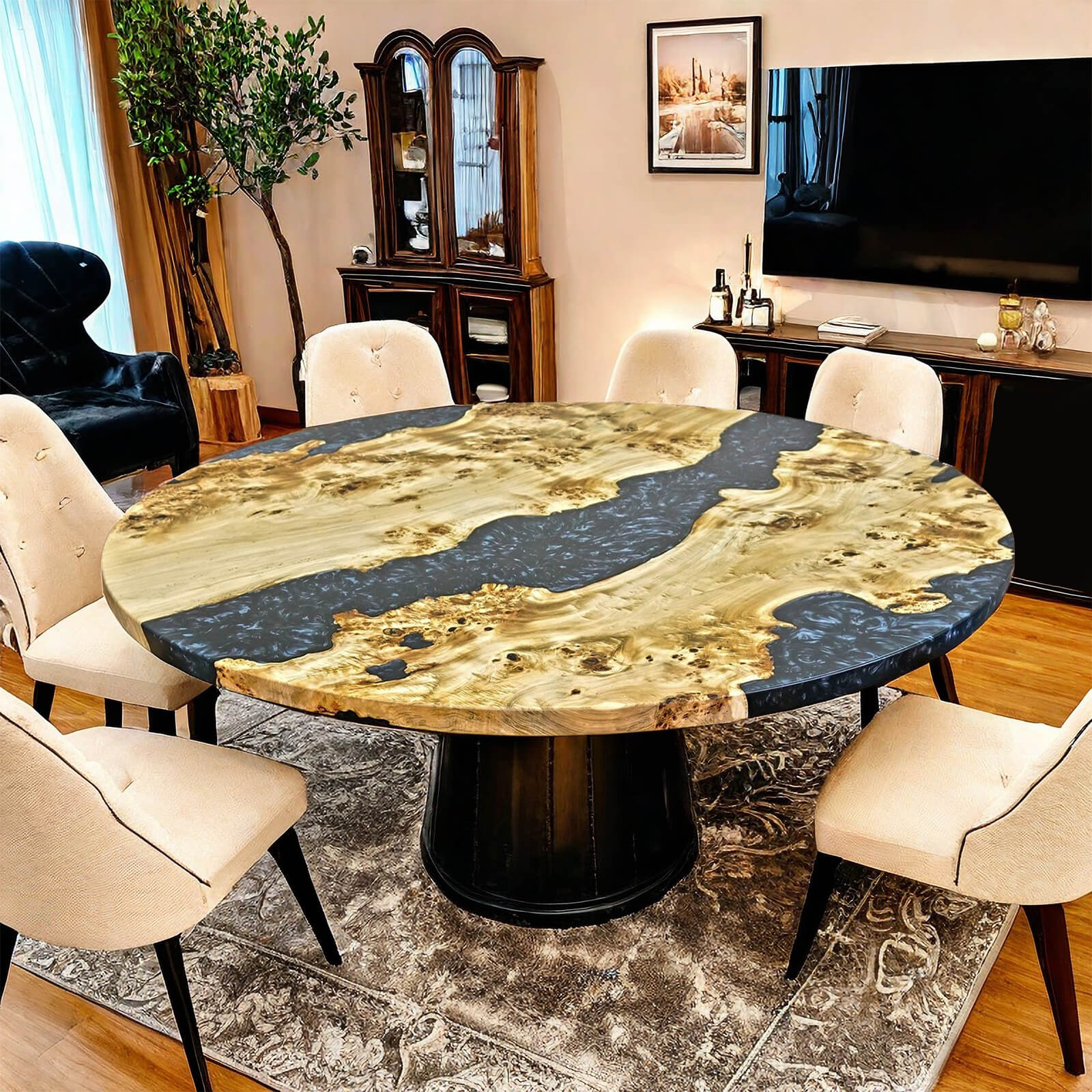 custom-poplar-epoxy-resin-round-coffee-table-silver-resin-hrt-45-59
