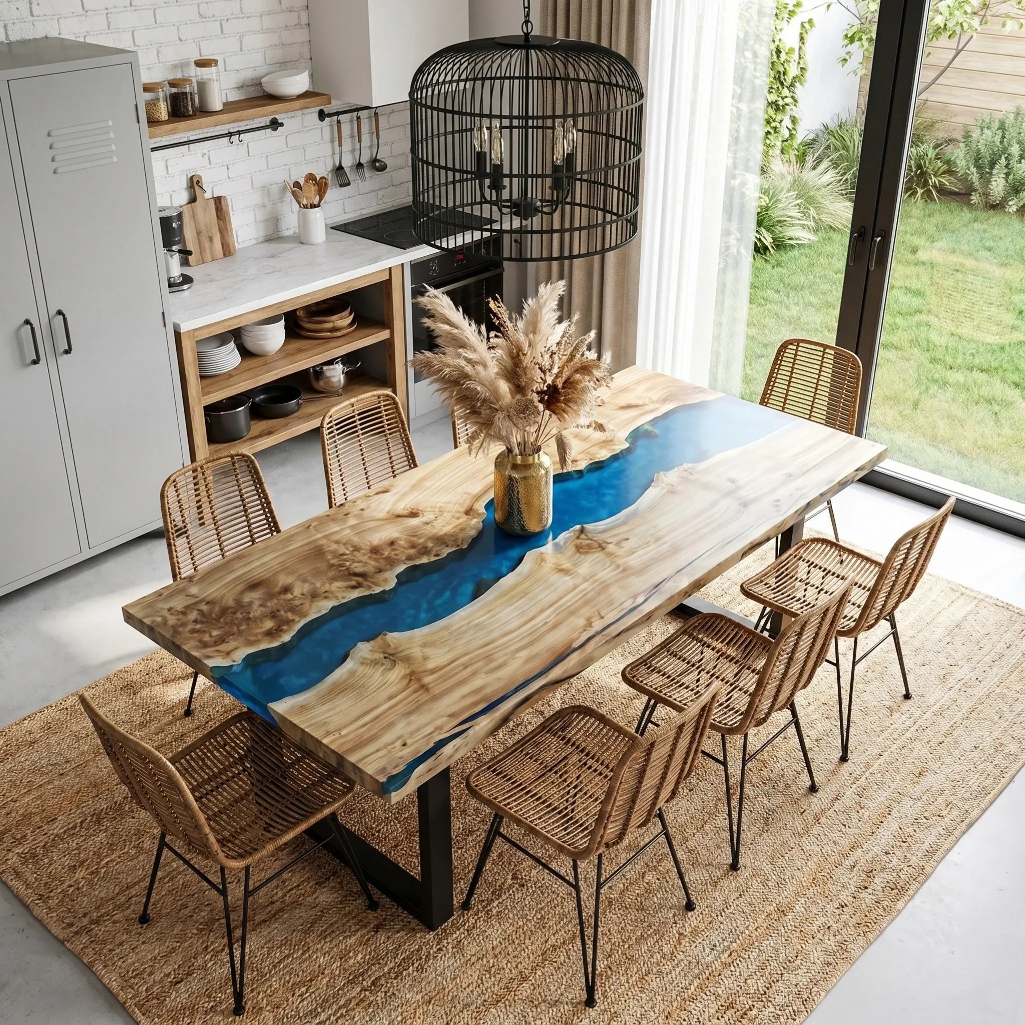 Custom-Poplar-Wood-Epoxy-Resin-River-Table-Blue-Waves-KRT-45-22