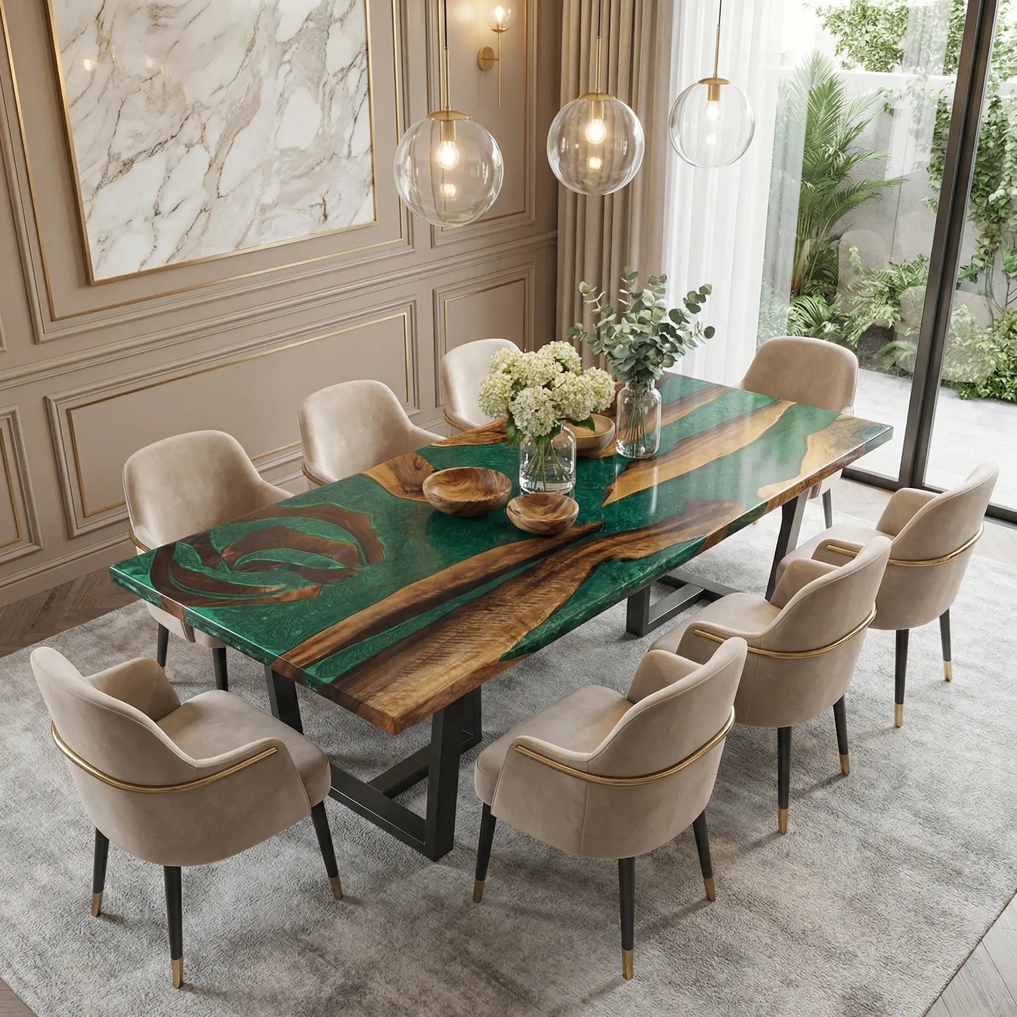 Custom-Walnut-Epoxy-Resin-River-Table-Green-Resin-VCT-84-22