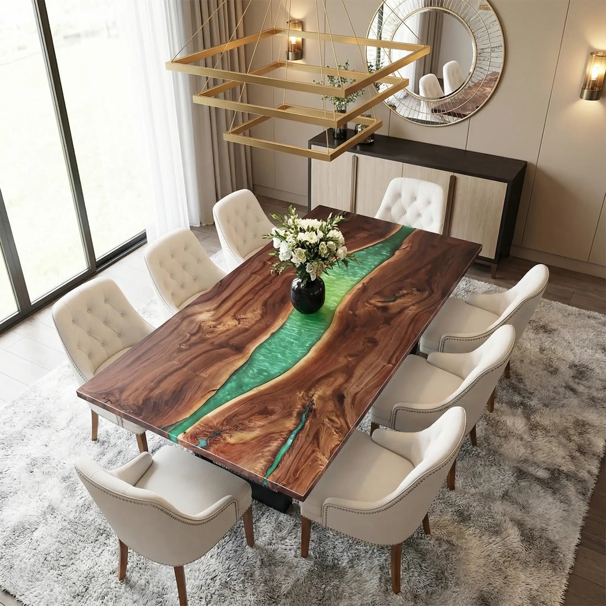 Custom-Walnut-Epoxy-Resin-River-Table-Green-Resin-WKT-72-20