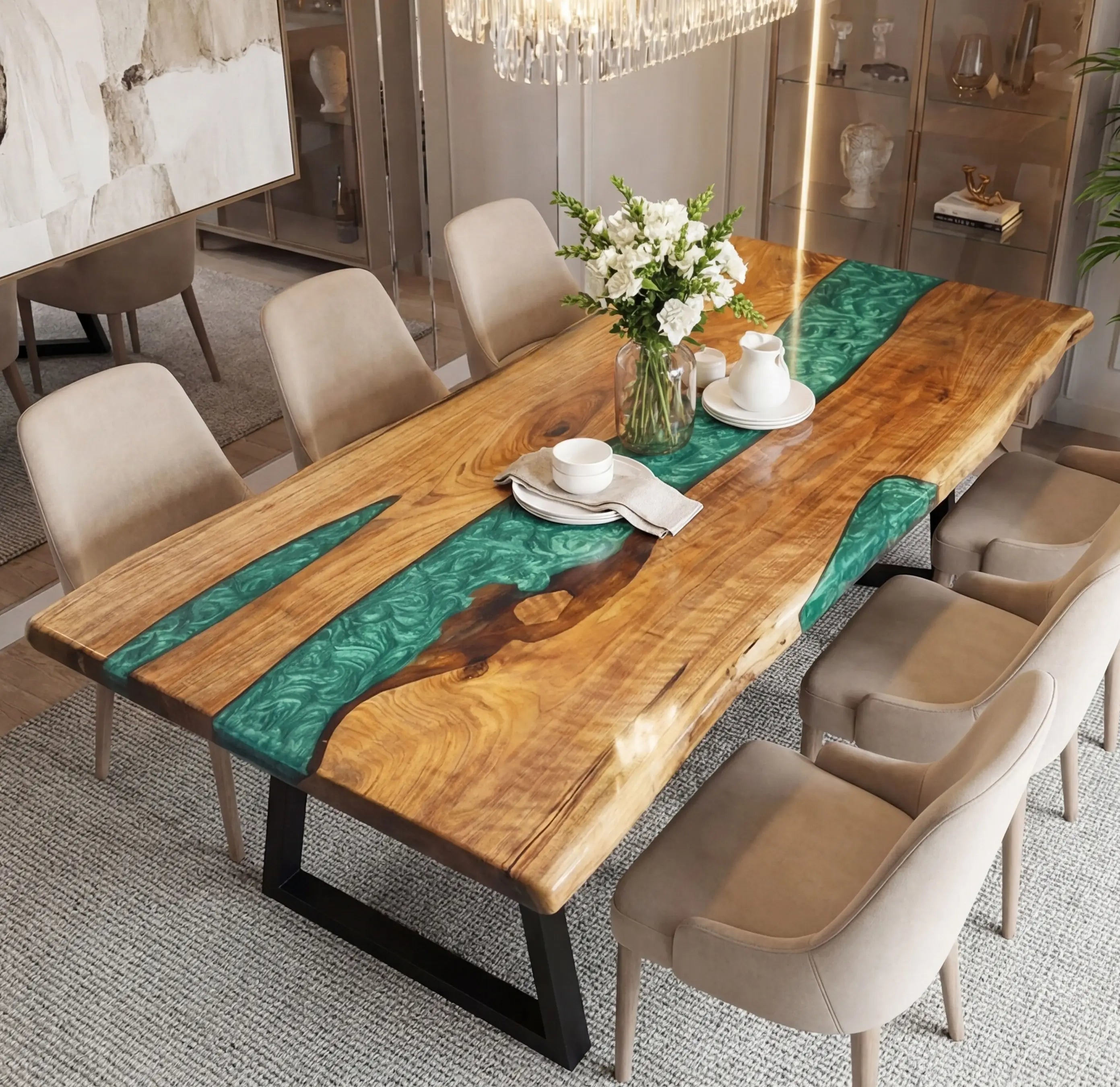 Custom-Walnut-Epoxy-Resin-River-Table-Mint-Green-Resin-ERT-90-18