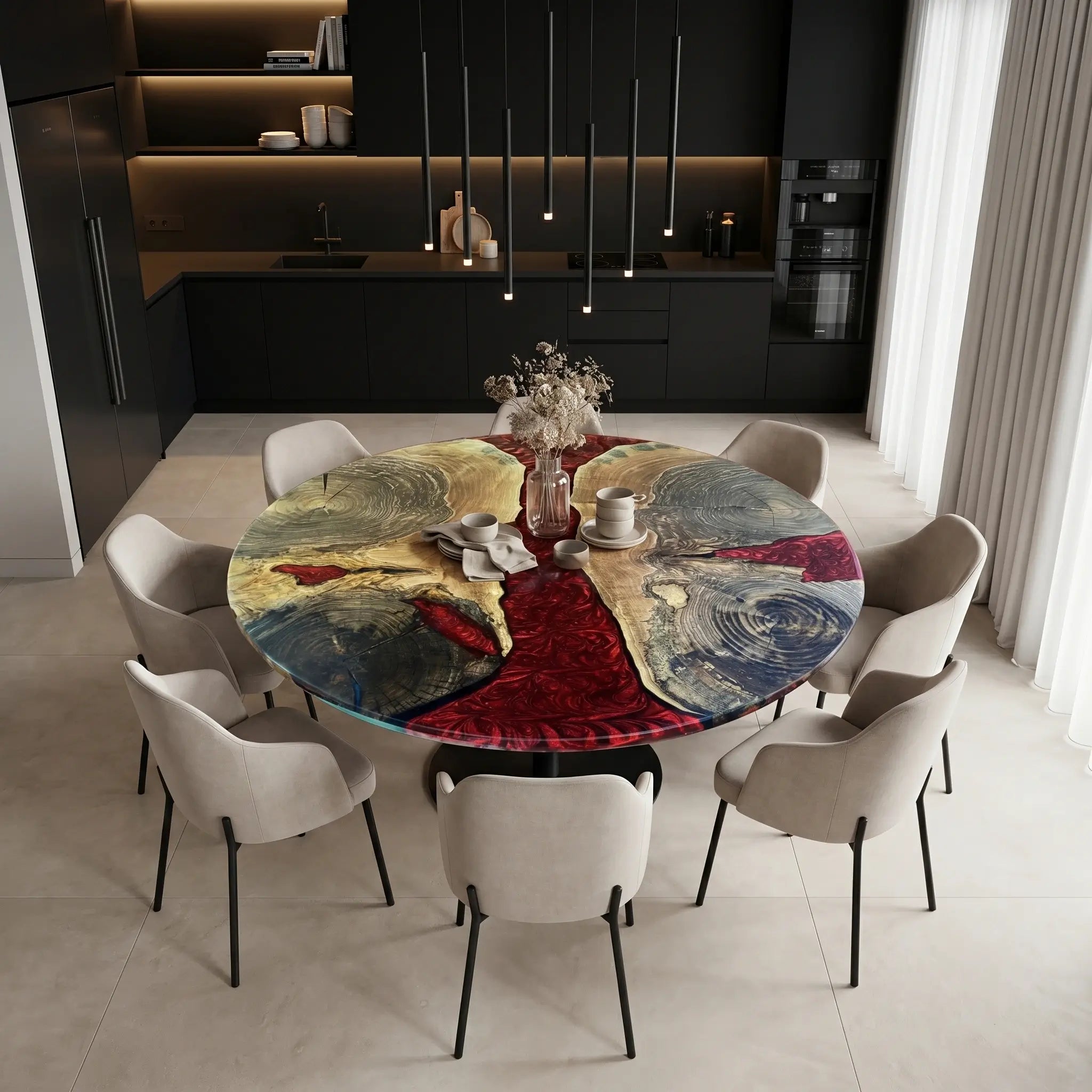 Custom-Walnut-Epoxy-Resin-Round-Coffee-Table-Red-Resin-YKT-45-22