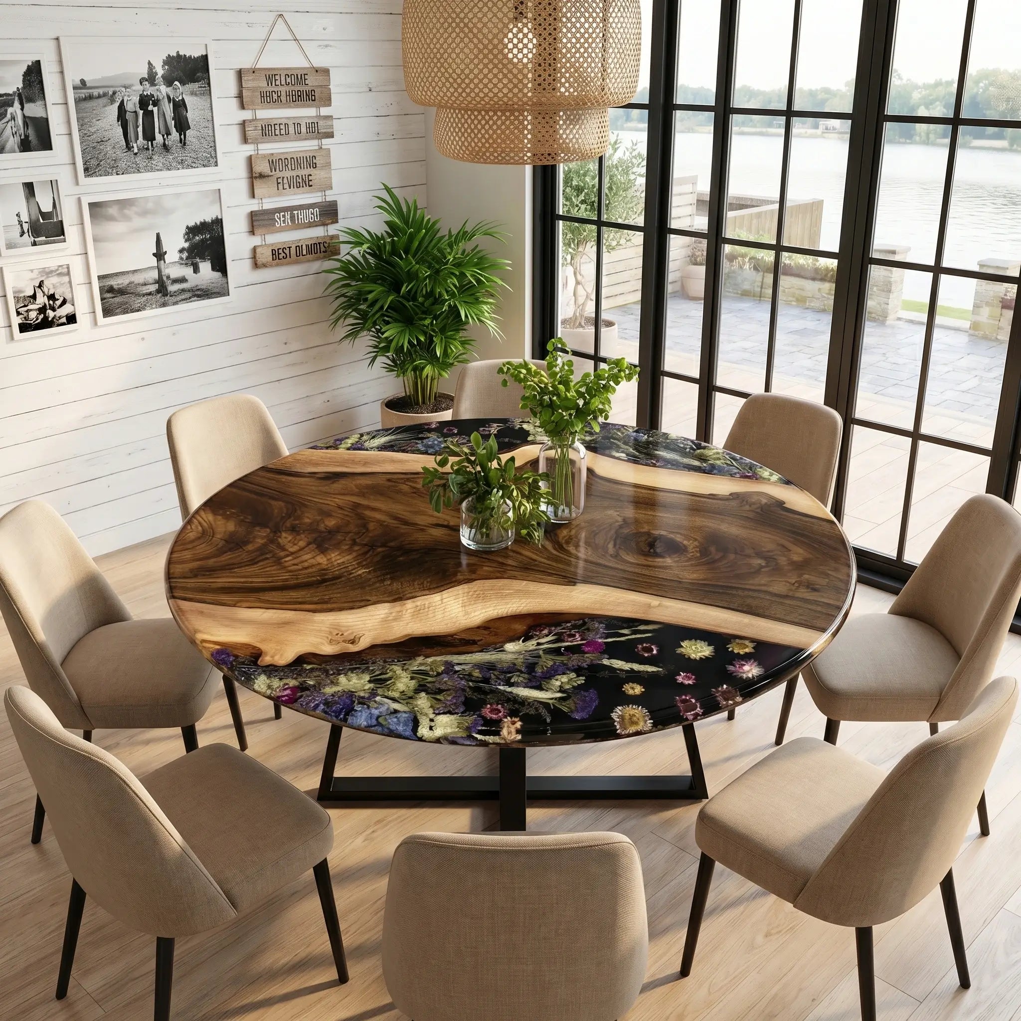 Custom-Walnut-Epoxy-Resin-Round-Flower-Coffee-Table-Black-Resin-ETT-36-18