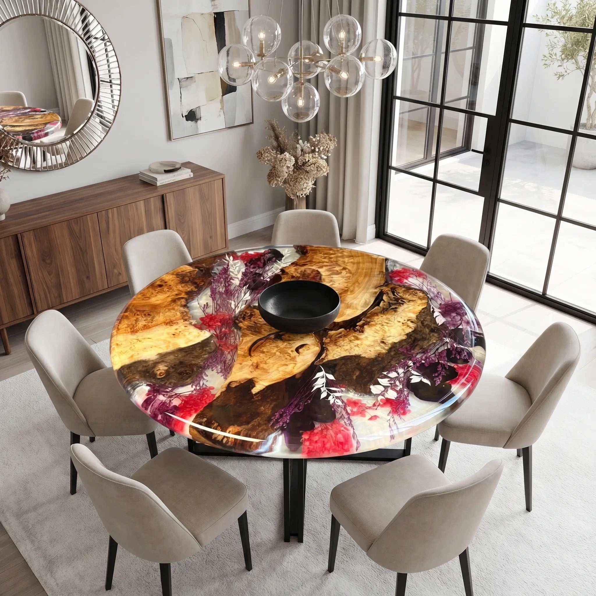 Custom-Walnut-Epoxy-Resin-Round-Flower-Coffee-Table-Clear-Resin-ETT-33-18