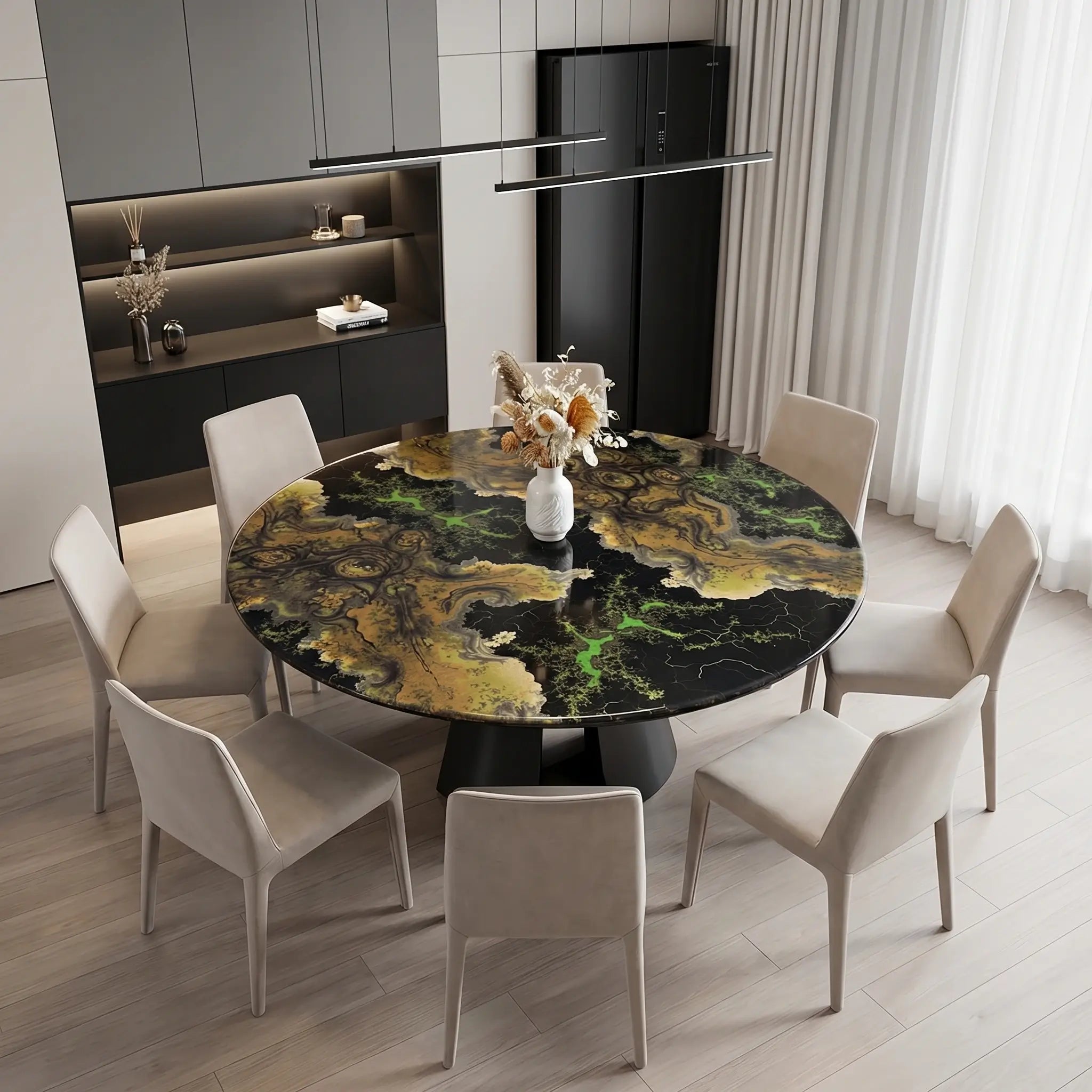 Custom-Walnut-Epoxy-Resin-Round-Flower-Coffee-Table-Green-Resin-ETT-77-22
