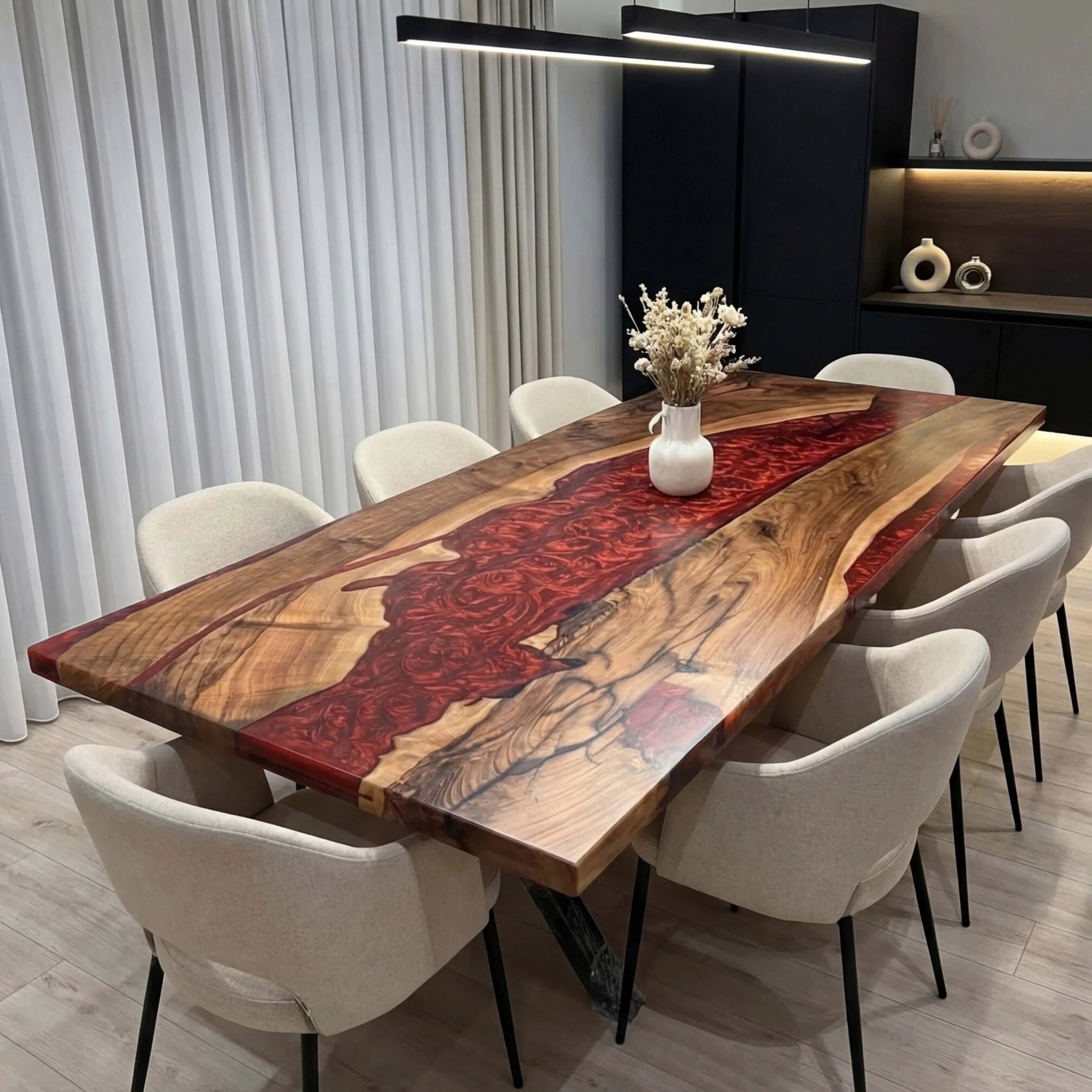 Custom-Walnut-Wood-Epoxy-Resin-River-Table-Red-Resin-WRT-85-18