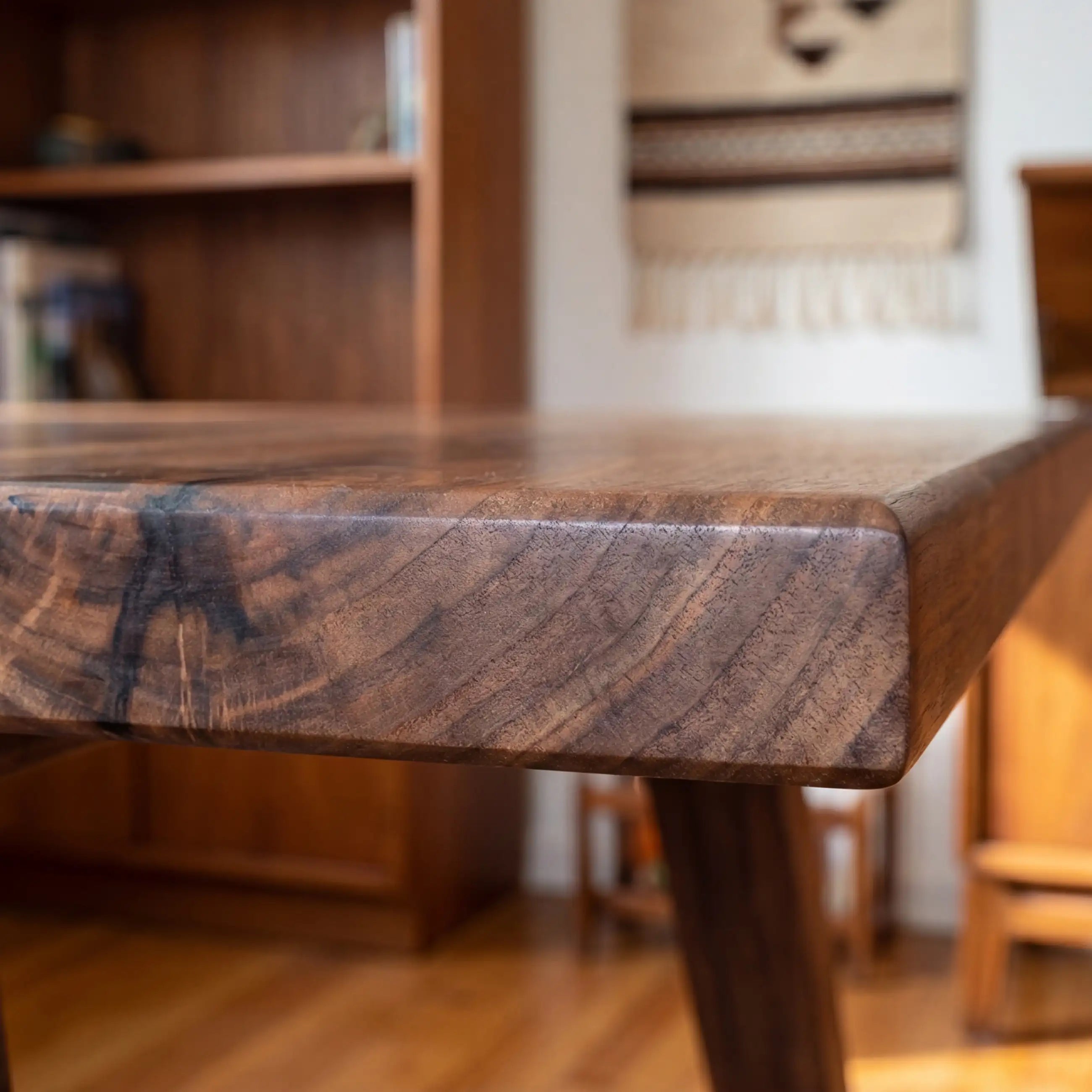Custom Walnut and Black Resin Inlay “Executive Signature” Series Desk (With Custom Corporate Logo) RD-40