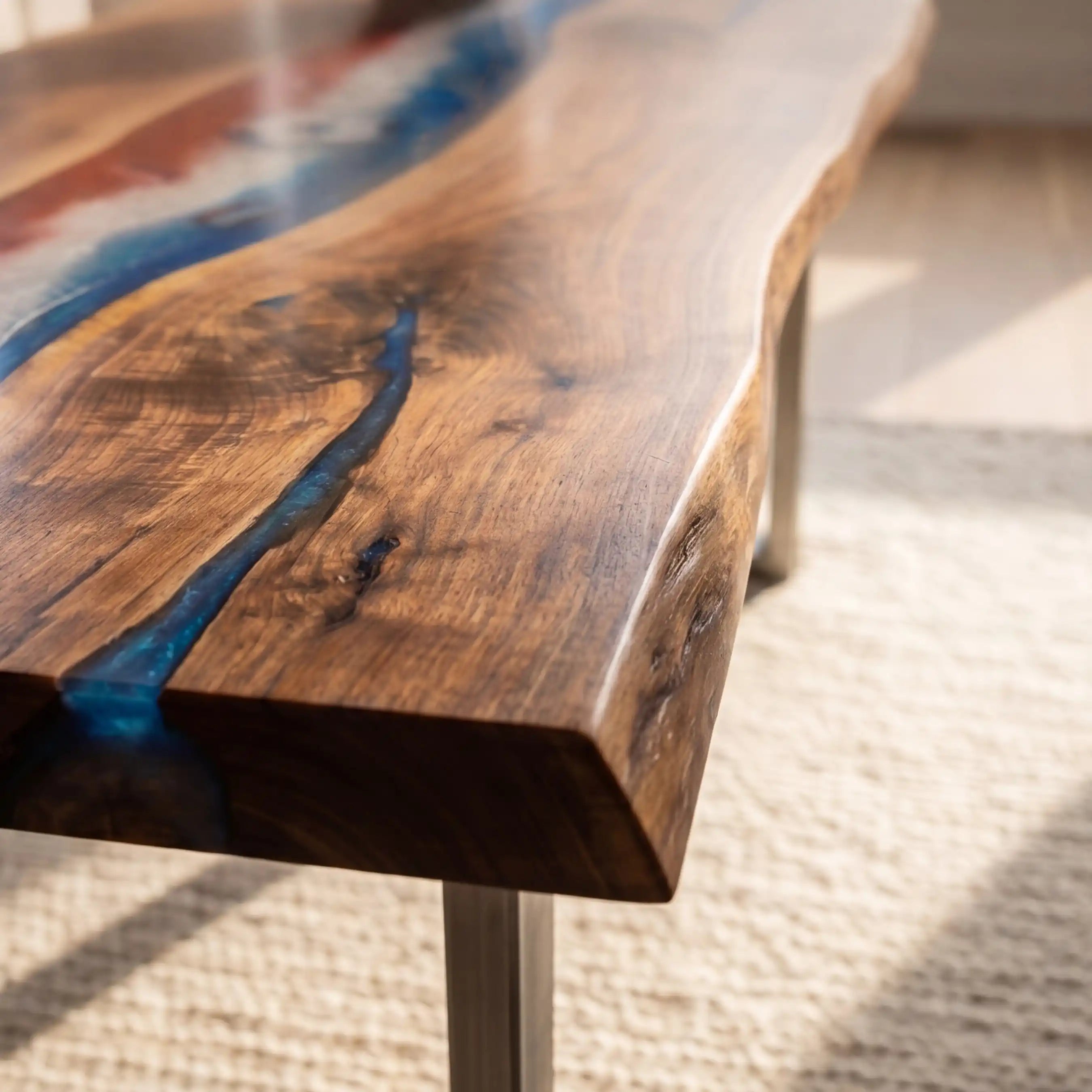 Walnut & France Soccer Theme Resin Coffee Table WRT19