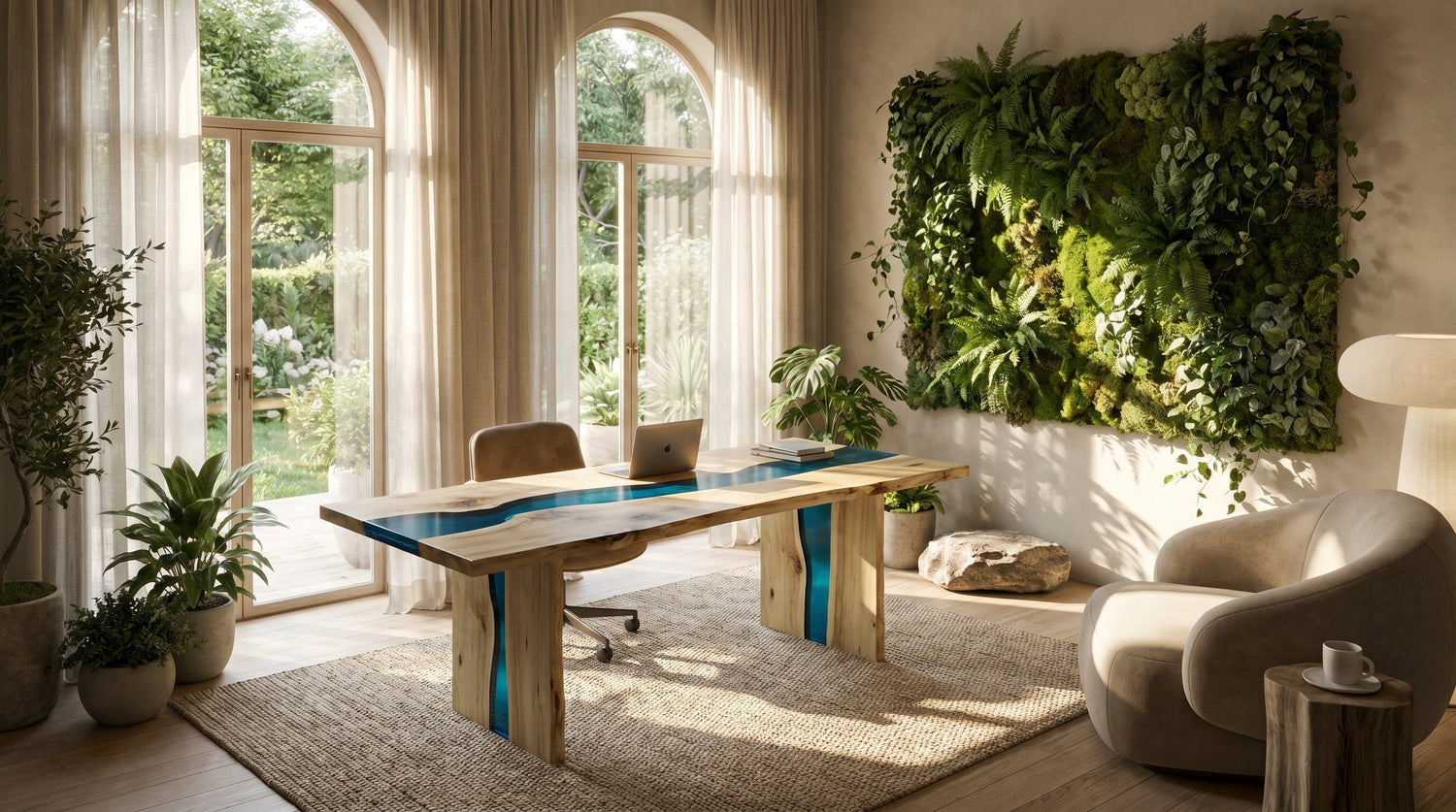 Neurowellness at Home: Redefining Mindful Spaces with Natural Poplar and Resin Art