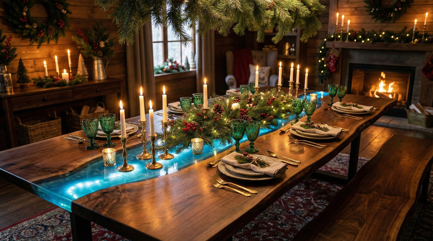 Christmas Table Setting Ideas 2025 & Epoxy Table Heat Protection