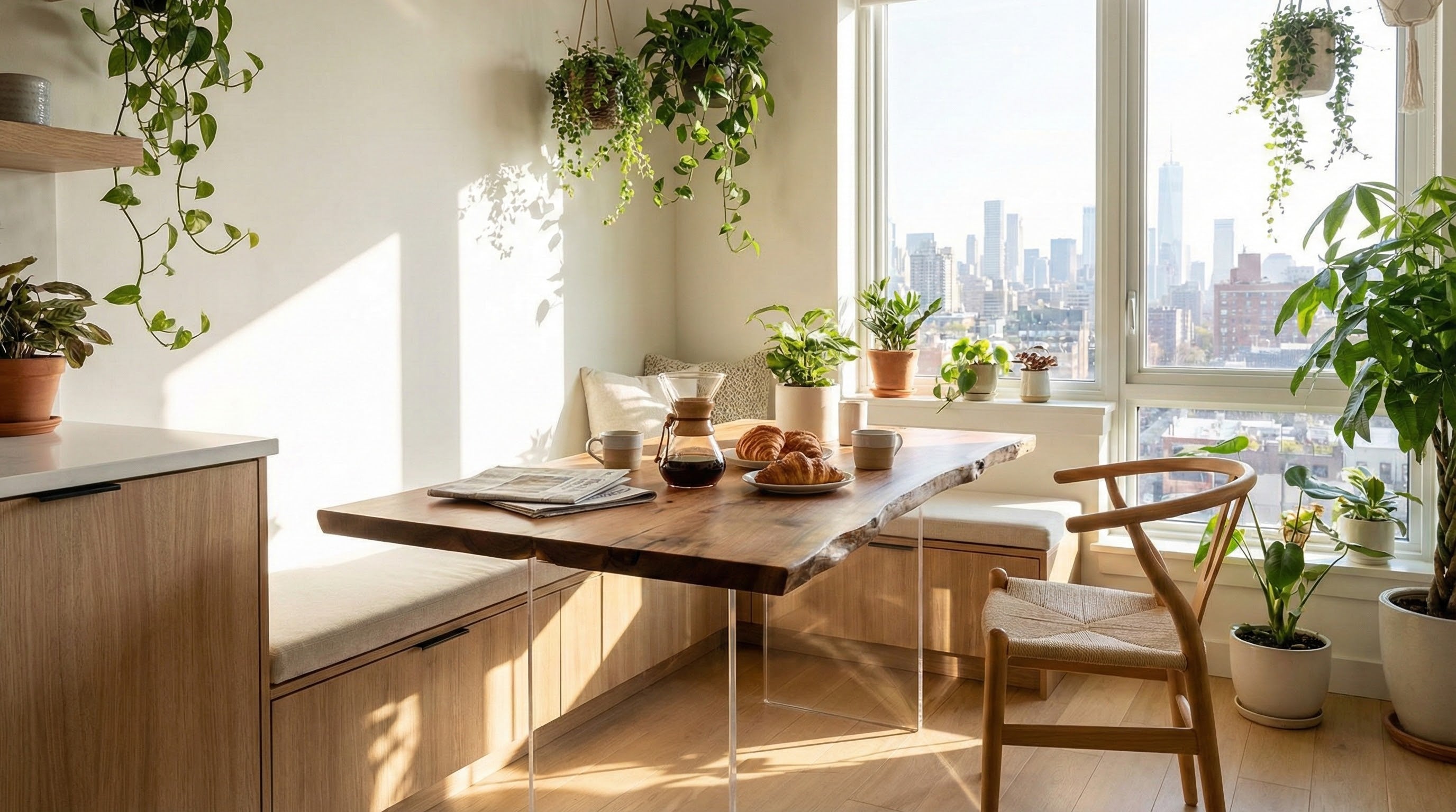 Custom Size Dining Tables for Small Apartments & Breakfast Nooks