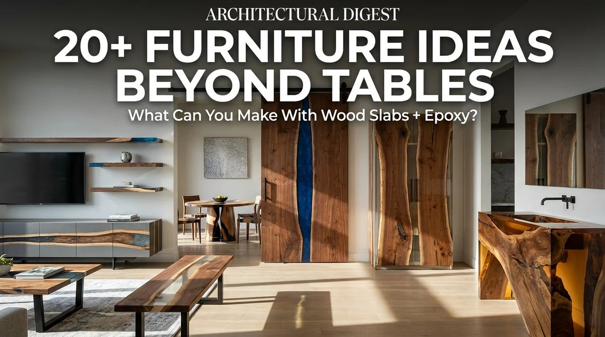 Epoxy Resin and Wood Slab Furniture: 20+ Furniture Ideas Beyond Tables