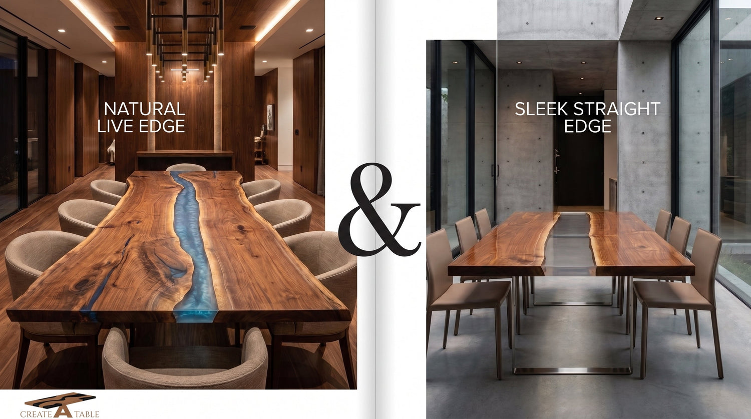 Live Edge vs. Straight Edge Epoxy Tables: How to Choose the Perfect Style for Your Custom Table