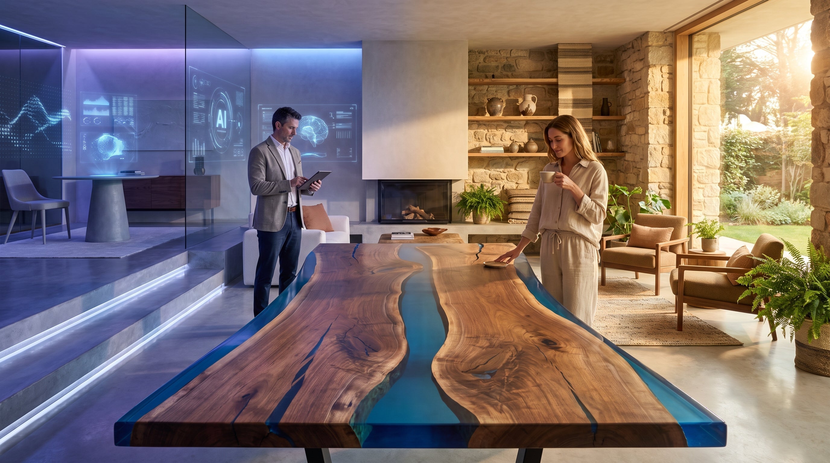 In a World of AI and Climate Uncertainty, Why Real Wood Epoxy Tables Are Becoming More Meaningful