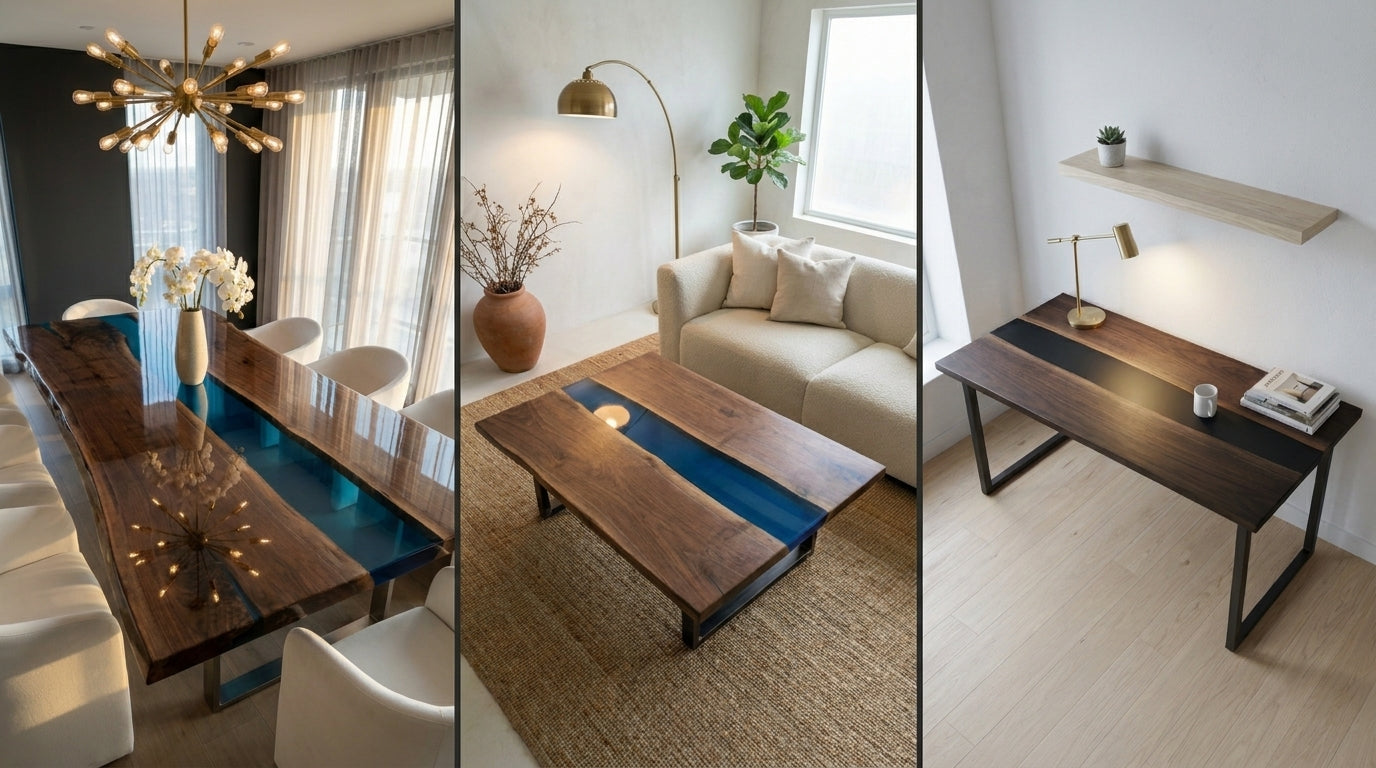 Glossy vs Matte vs Mixed Finish: How to Choose the Best Epoxy Table Surface for Your Home Style