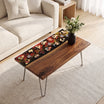 Black Walnut & Wrestling Figure Resin Coffee Table BRT58