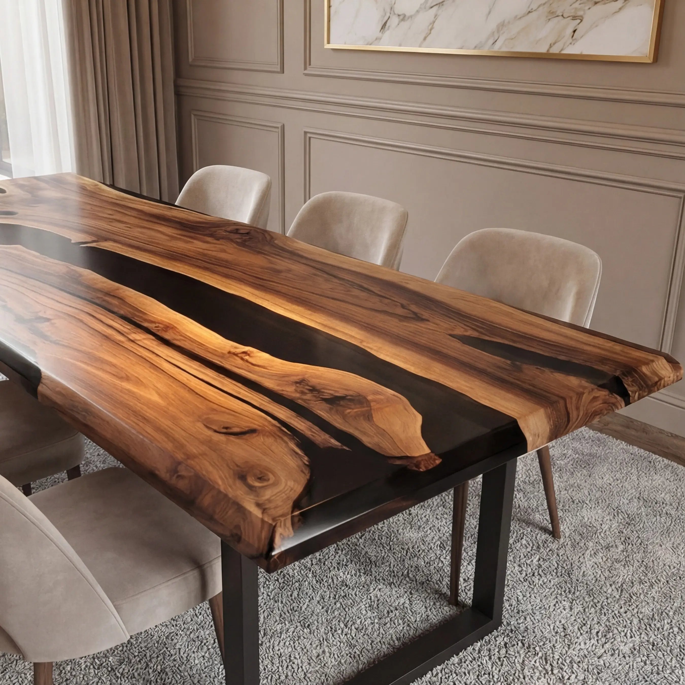 Custom-Black-Walnut-Epoxy-Resin-River-Table-Black-Resin-ERT-50-22