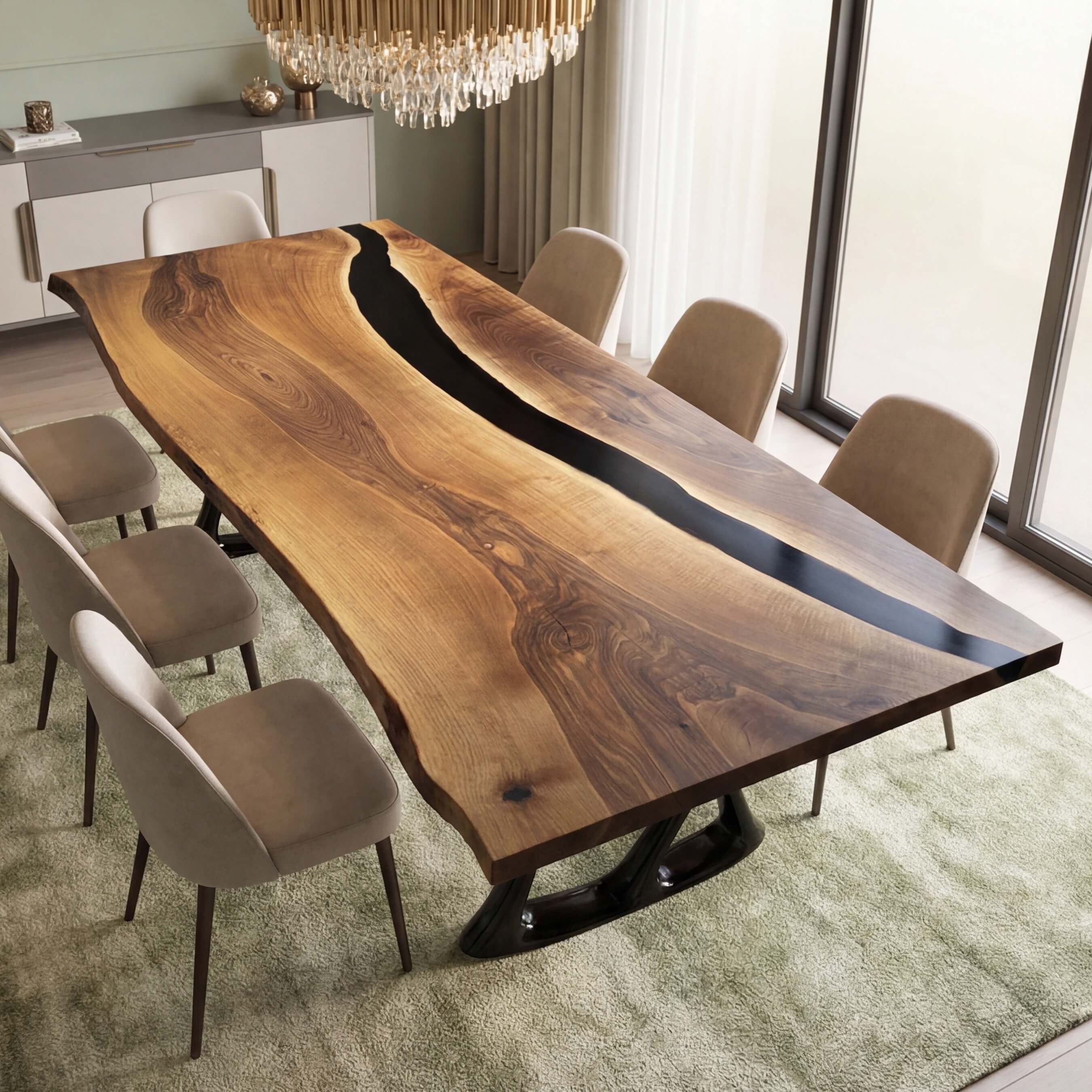 Custom-Black-Walnut-Epoxy-Resin-River-Table-Black-Resin-QRT-83-20