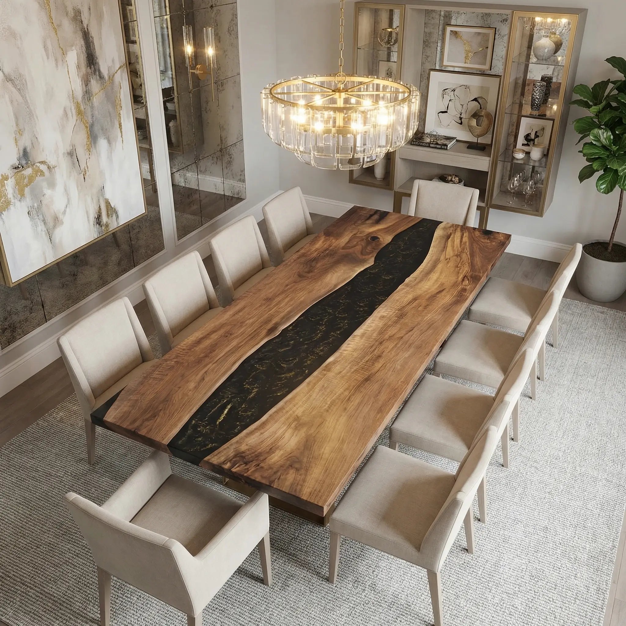 Custom-Black-Walnut-Epoxy-Resin-River-Table-Blue-Gold-ZRT-39-22