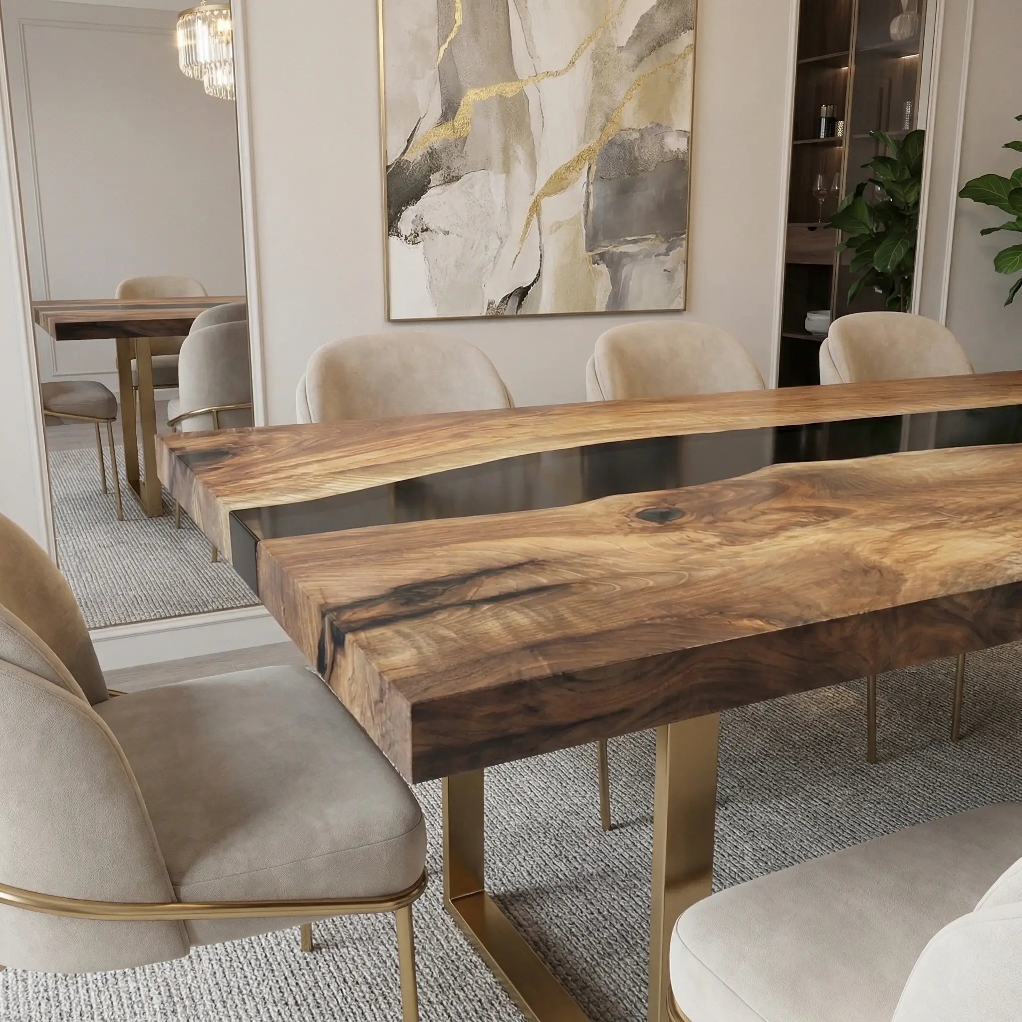 Custom-Black-Walnut-Epoxy-Resin-River-Table-Blue-Gold-ZRT-39-23