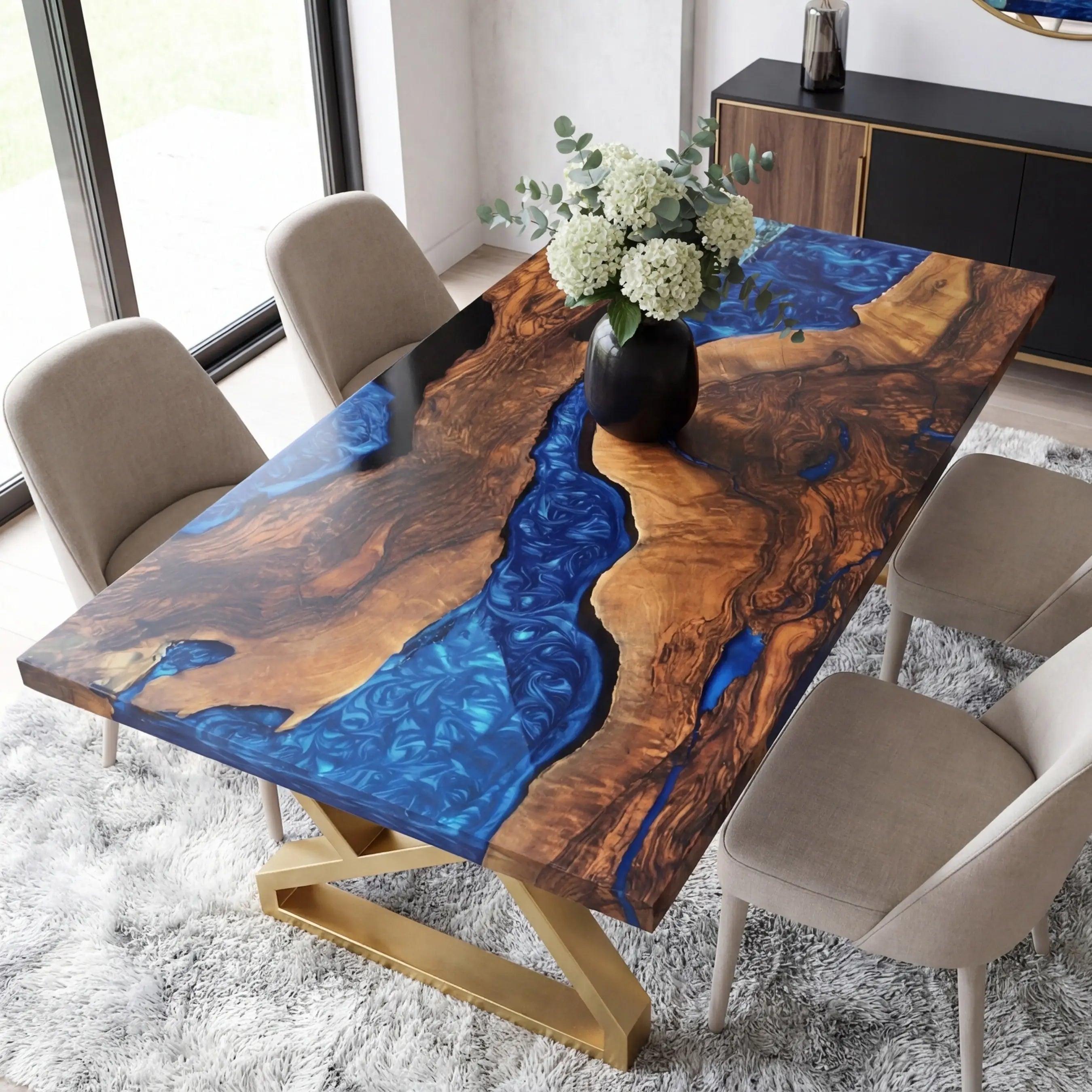 Custom-Black-Walnut-Epoxy-Resin-River-Table-Blue-Pearl-ERT-73-19