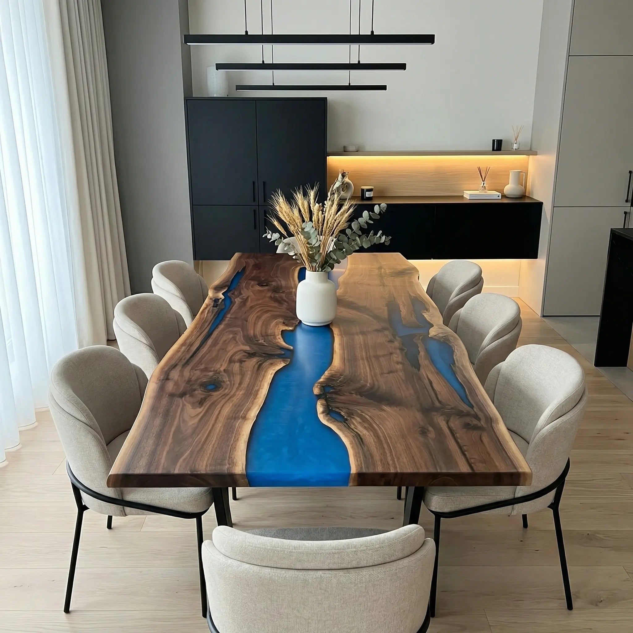 Custom-Black-Walnut-Epoxy-Resin-River-Table-Blue-Resin-JXT-83-21