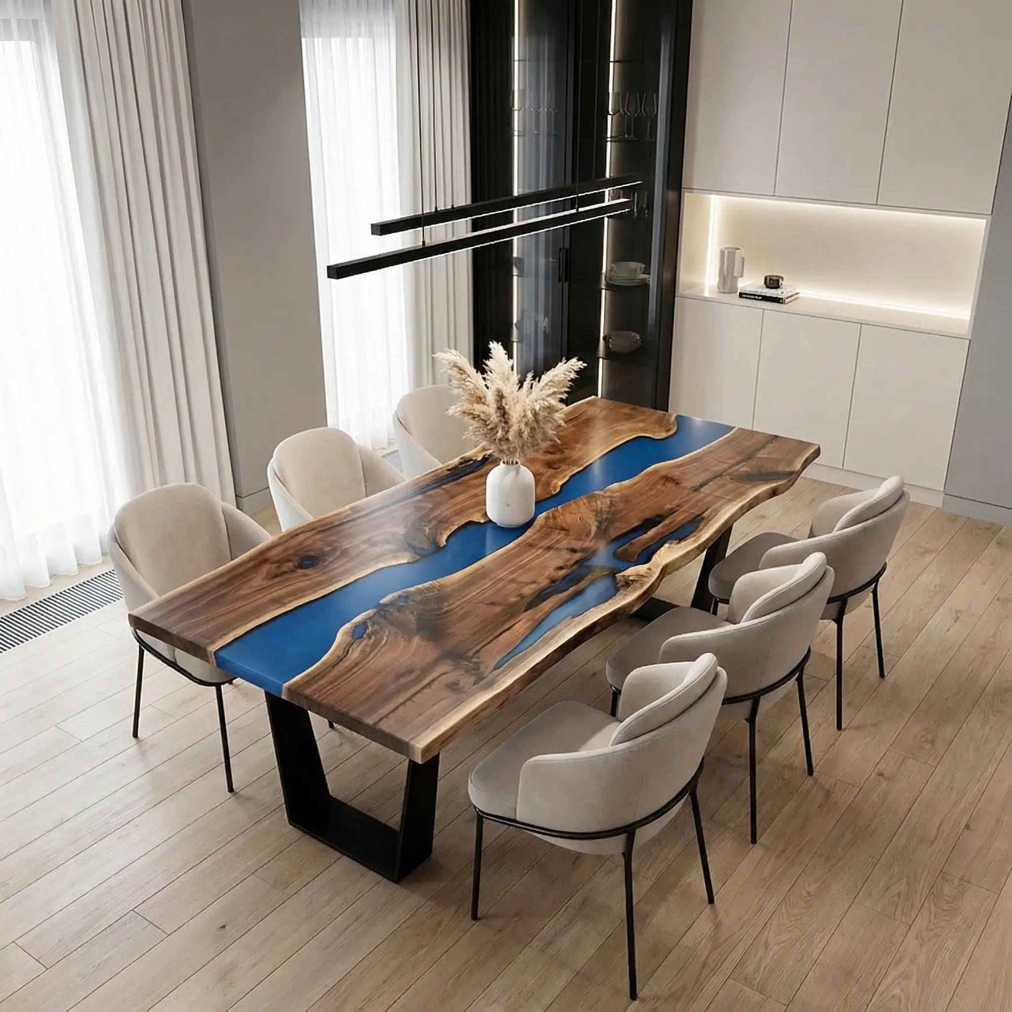 Custom-Black-Walnut-Epoxy-Resin-River-Table-Blue-Resin-JXT-83-22