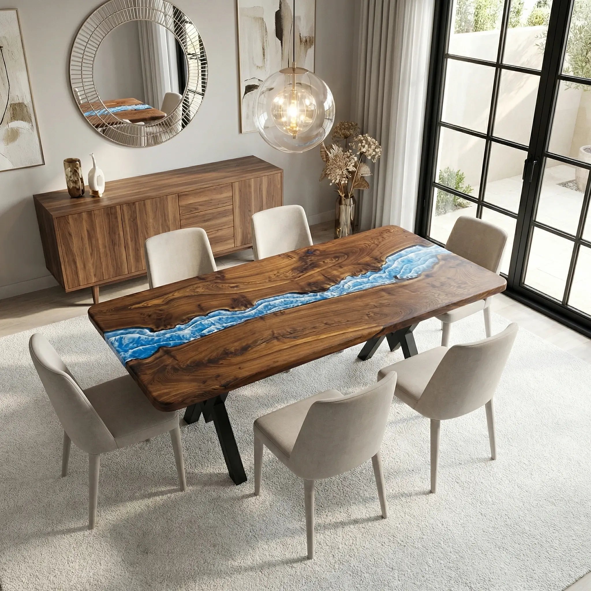 Custom-Black-Walnut-Epoxy-Resin-River-Table-Blue-Waves-ERD-64-21