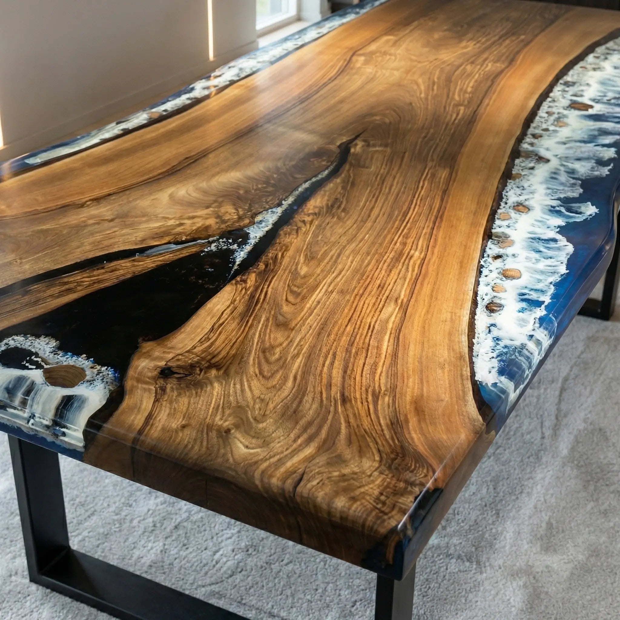 Custom-Black-Walnut-Epoxy-Resin-River-Table-Blue-Waves-XZT-28-21