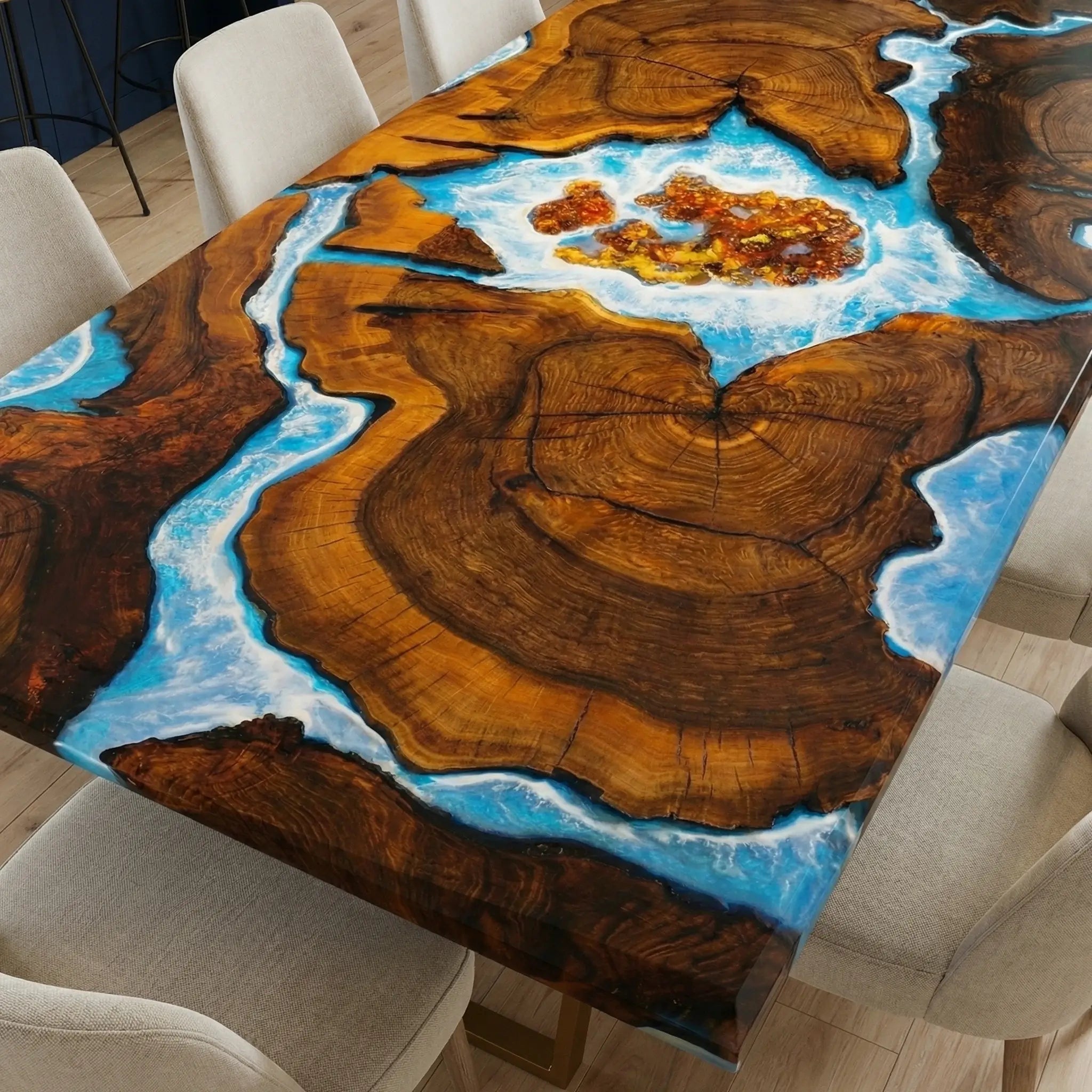 Custom-Black-Walnut-Epoxy-Resin-River-Table-Blue-Waves-ZRT-59-22