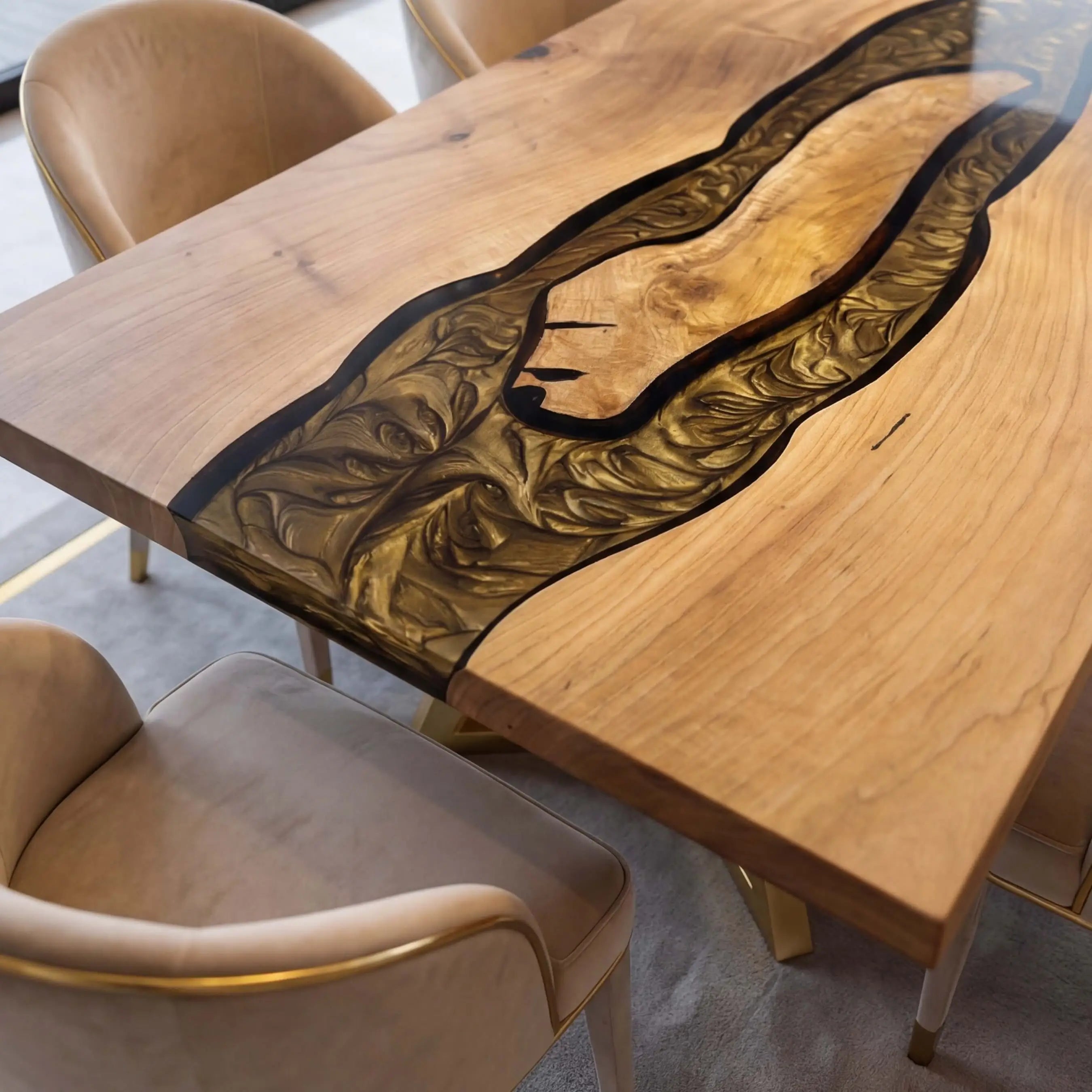 Custom-Black-Walnut-Epoxy-Resin-River-Table-Gold-ERT-78-19