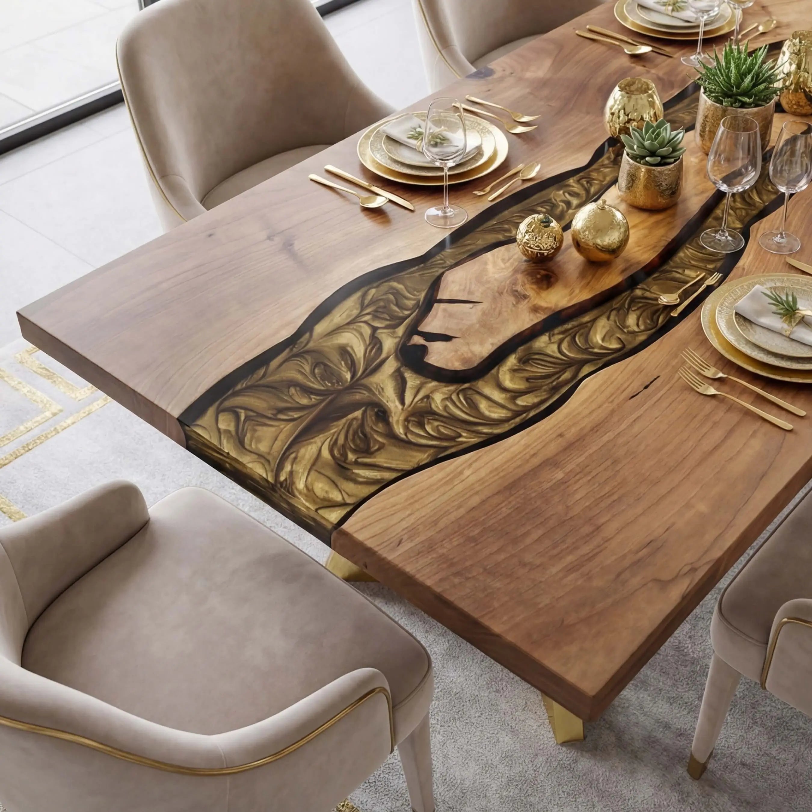 Custom-Black-Walnut-Epoxy-Resin-River-Table-Gold-ERT-78-20