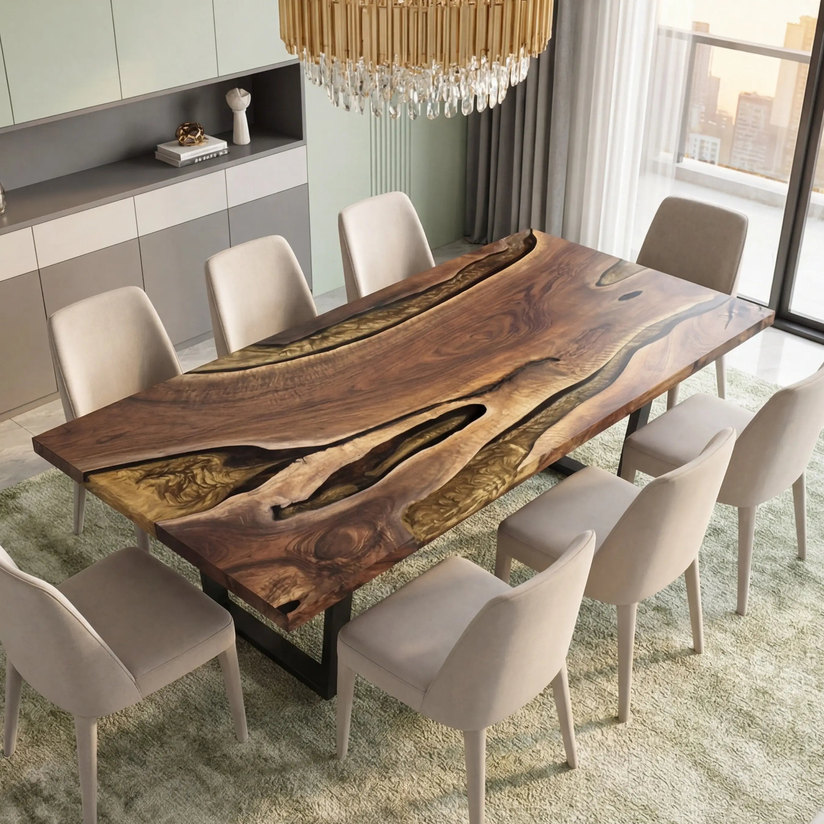 Custom-Black-Walnut-Epoxy-Resin-River-Table-Gold-EYT-56-20