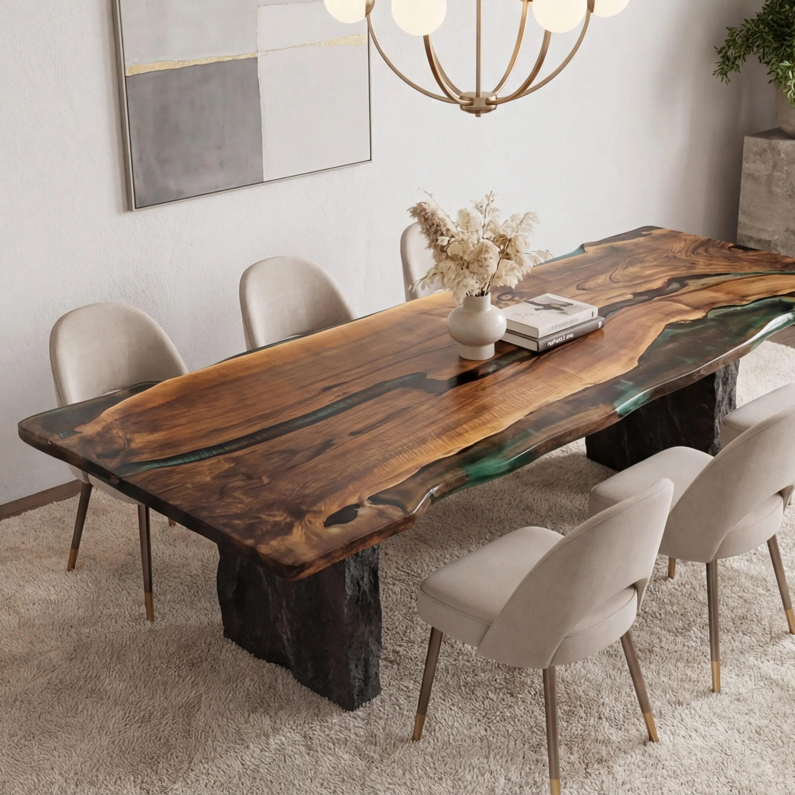 Custom-Black-Walnut-Epoxy-Resin-River-Table-Gold-Green-WRT-75-18