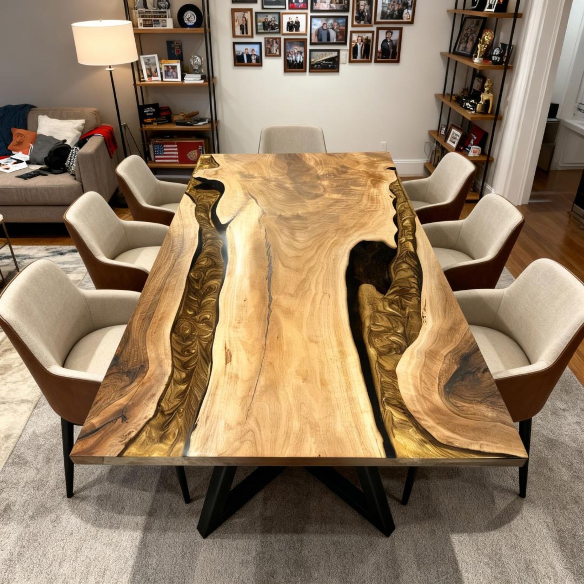 Custom-Black-Walnut-Epoxy-Resin-River-Table-Gold-QLT-57-0123