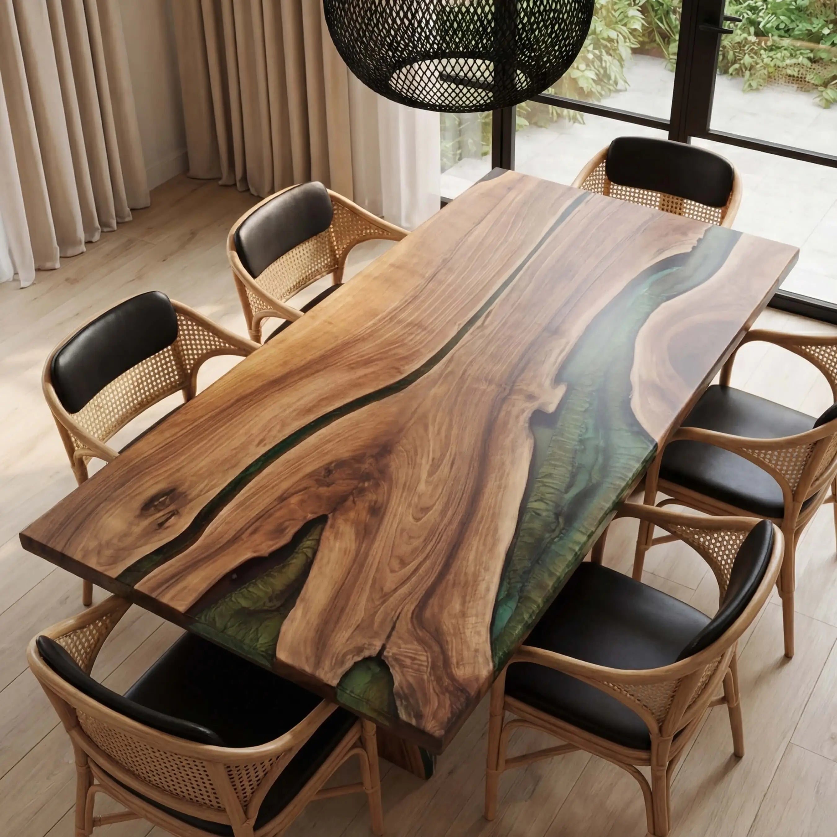 Custom-Black-Walnut-Epoxy-Resin-River-Table-Green-CR-67-21