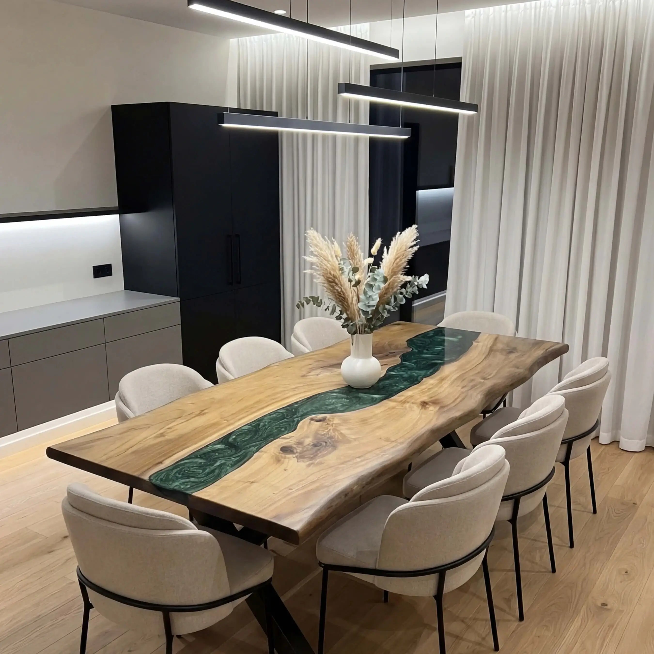 Custom-Black-Walnut-Epoxy-Resin-River-Table-Green-Pearl-ERT-47-19