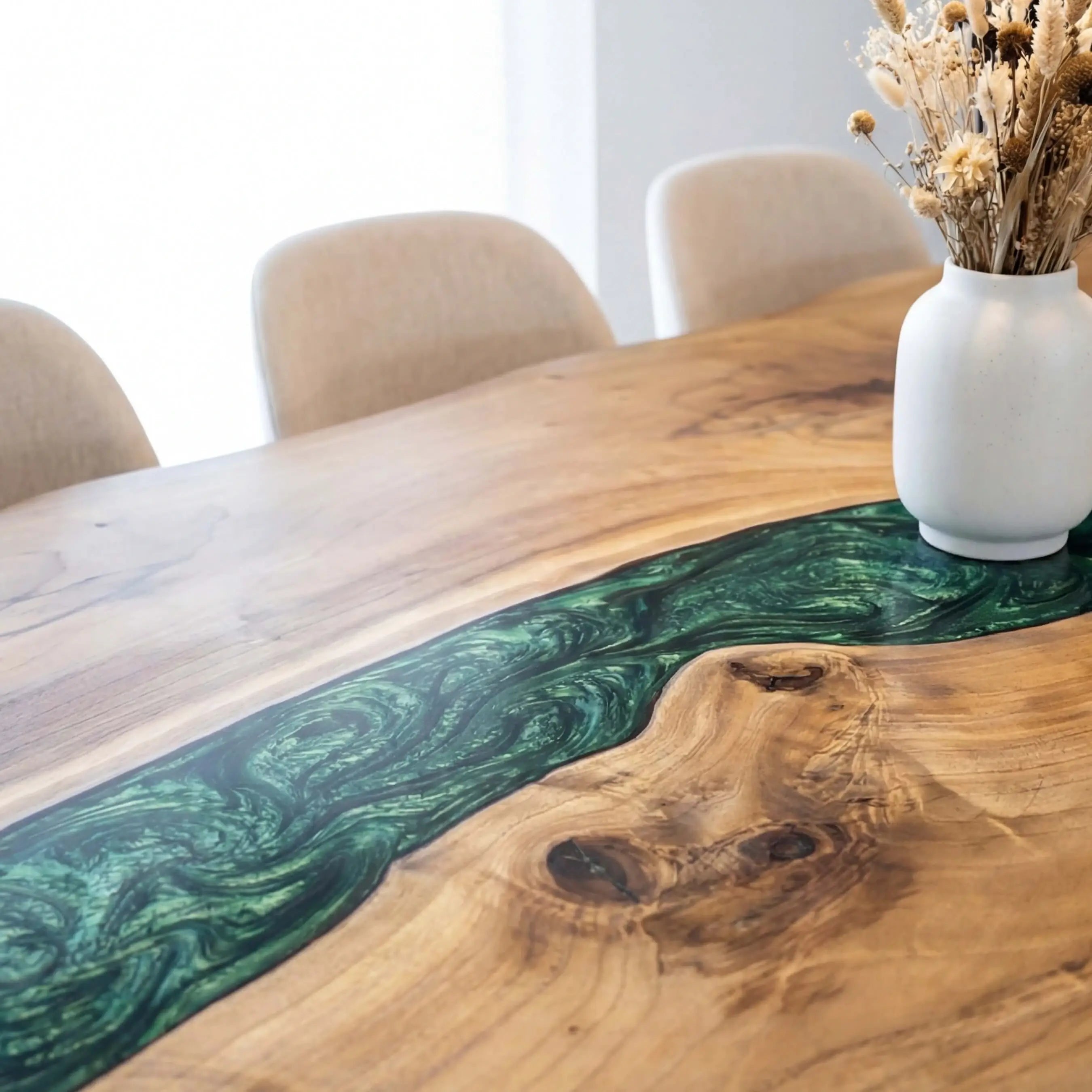 Custom-Black-Walnut-Epoxy-Resin-River-Table-Green-Pearl-ERT-47-22