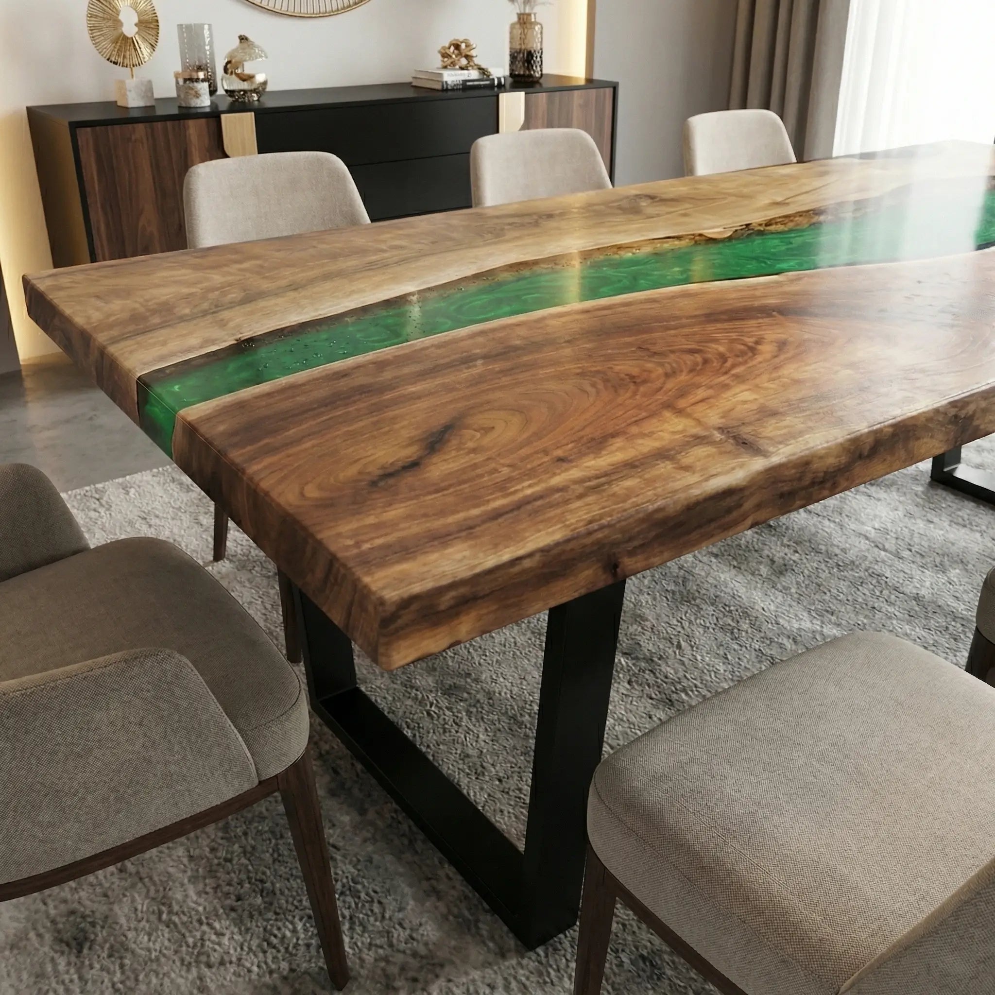 Custom-Black-Walnut-Epoxy-Resin-River-Table-Green-Pearl-QRT-57-19