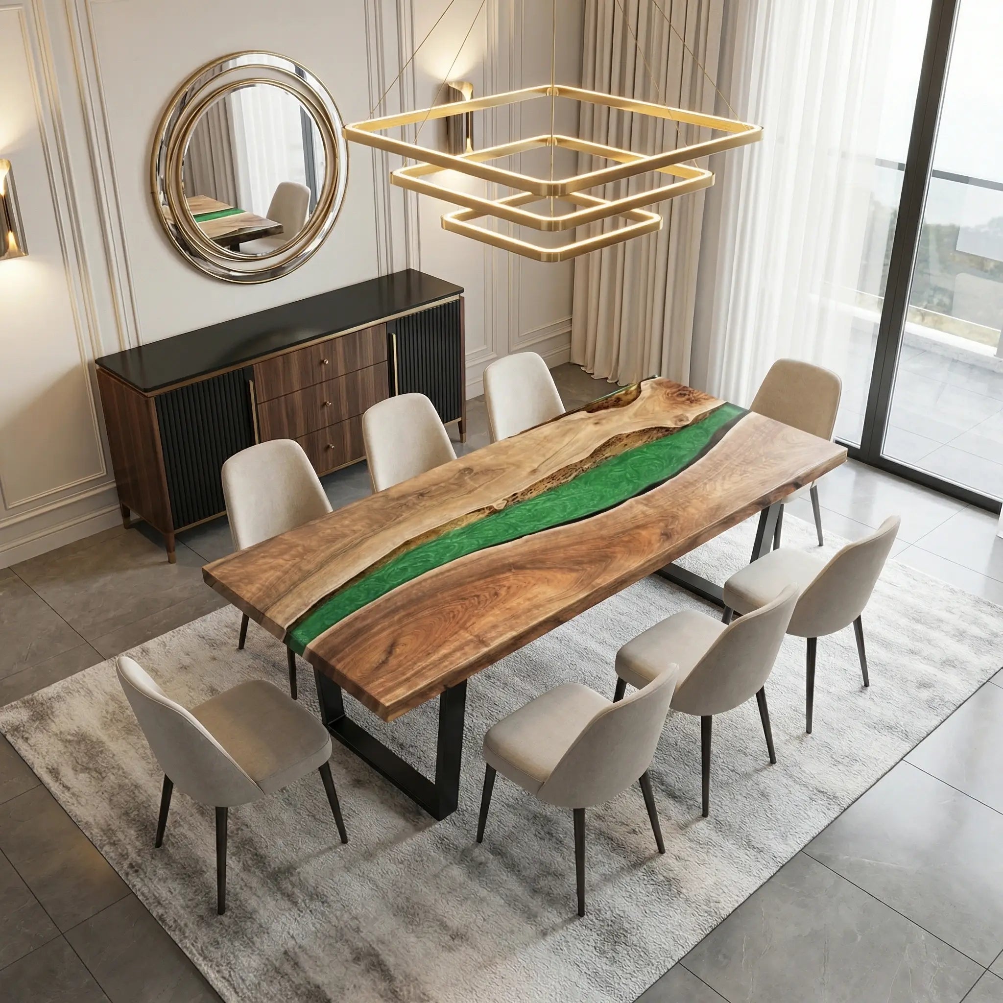 Custom-Black-Walnut-Epoxy-Resin-River-Table-Green-Pearl-QRT-57-21