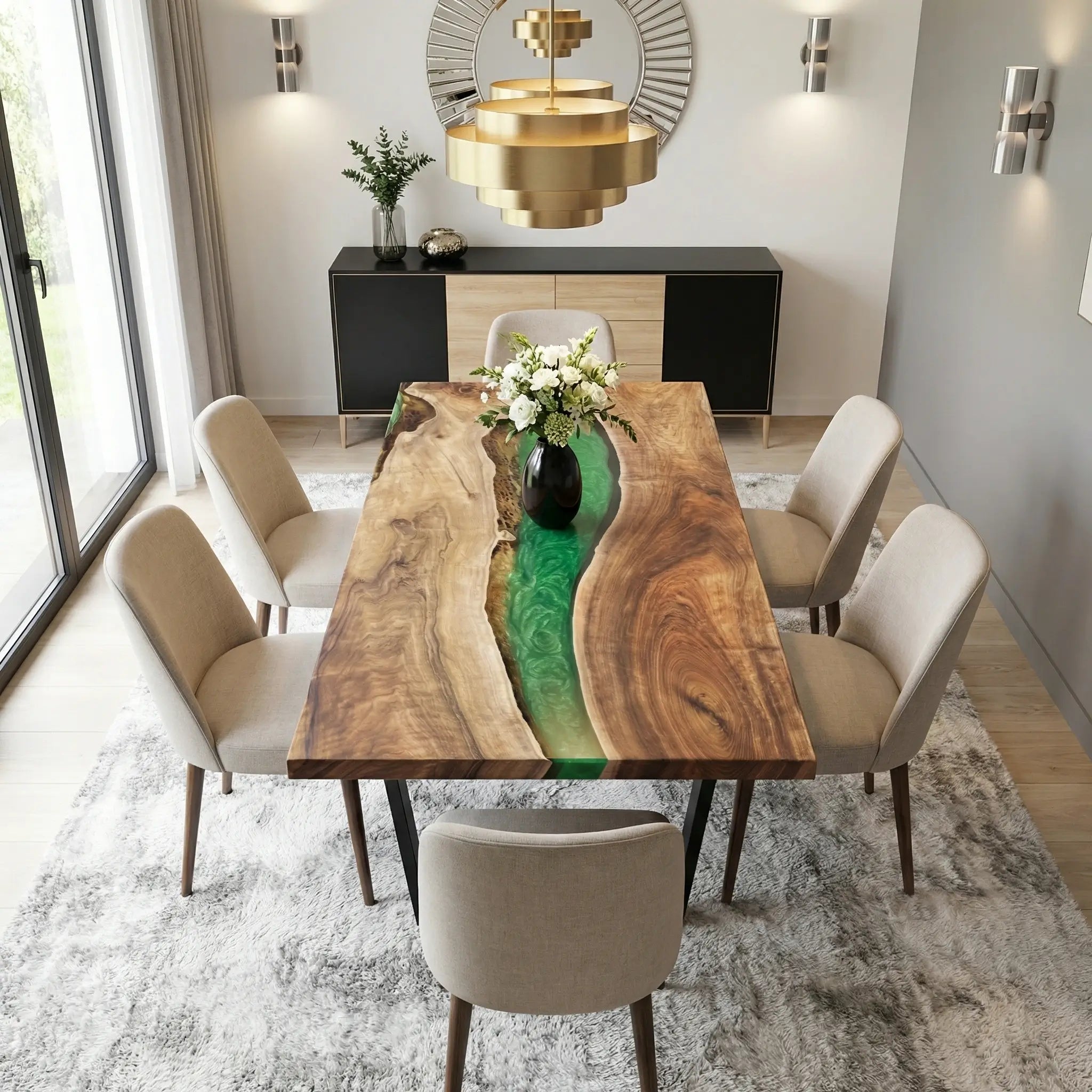 Custom-Black-Walnut-Epoxy-Resin-River-Table-Green-Pearl-QRT-57-22